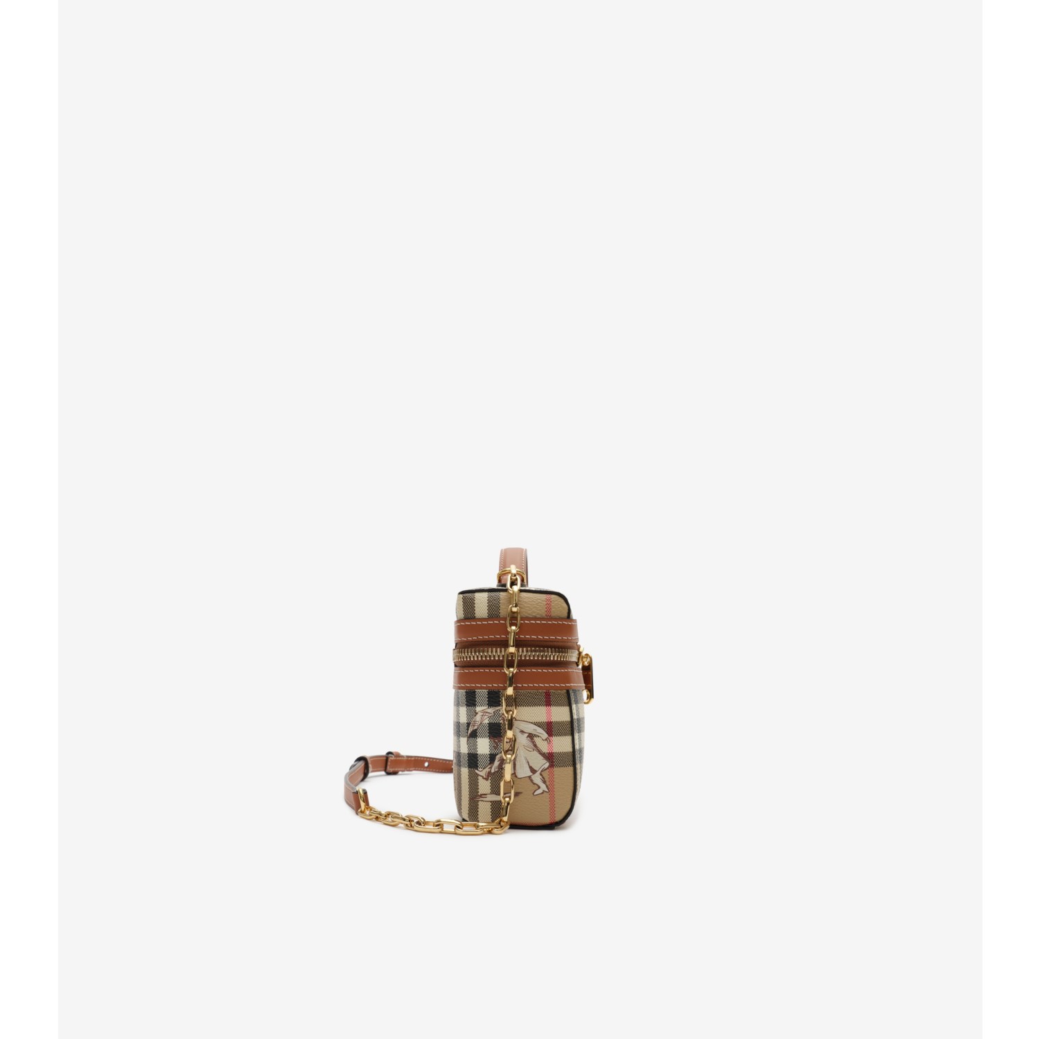 Mini Check Mates Vanity Bag in Archive beige - Women | Burberry