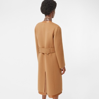 double faced wrap coat