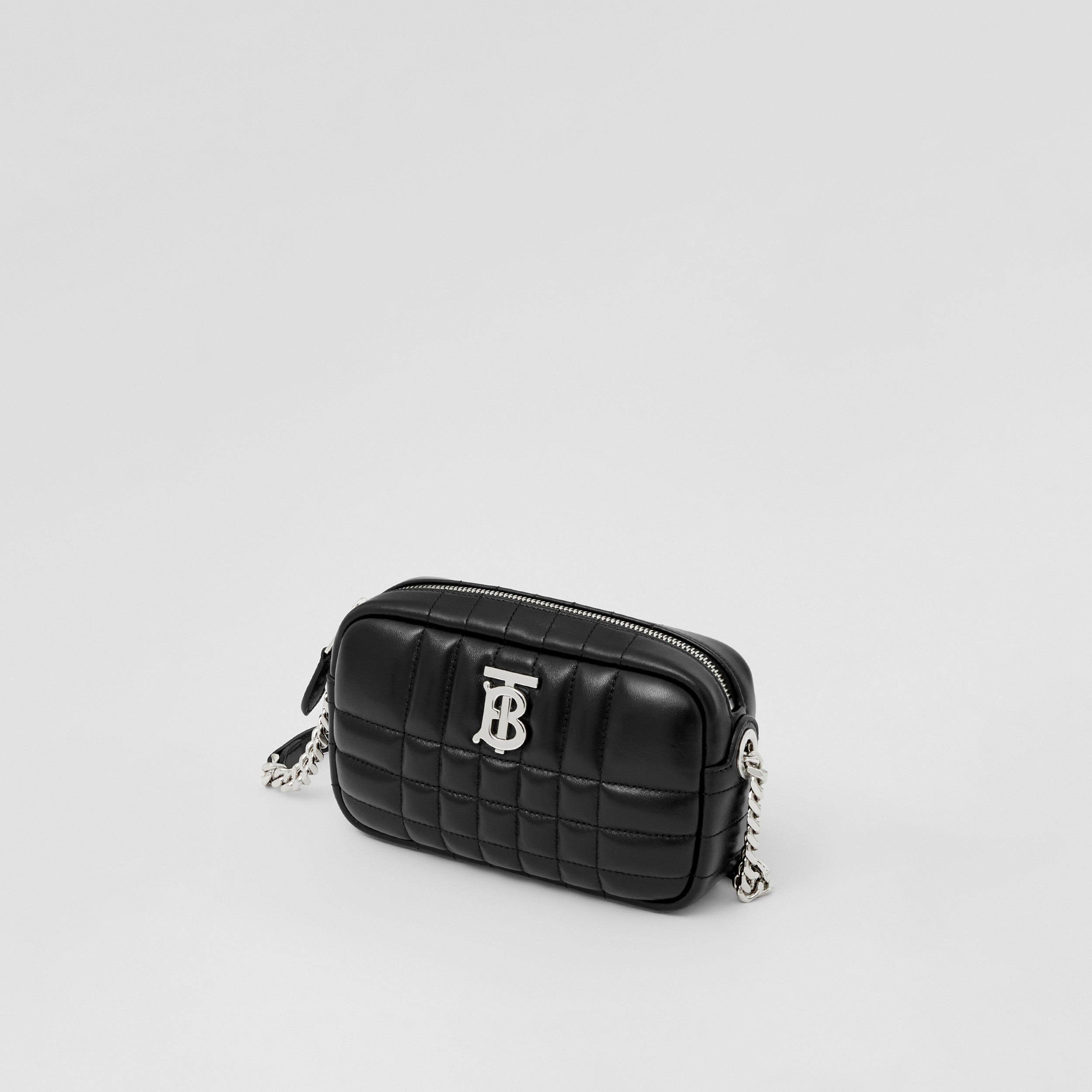 Quilted Leather Mini Lola Camera Bag in Black - Women | Burberry® Official