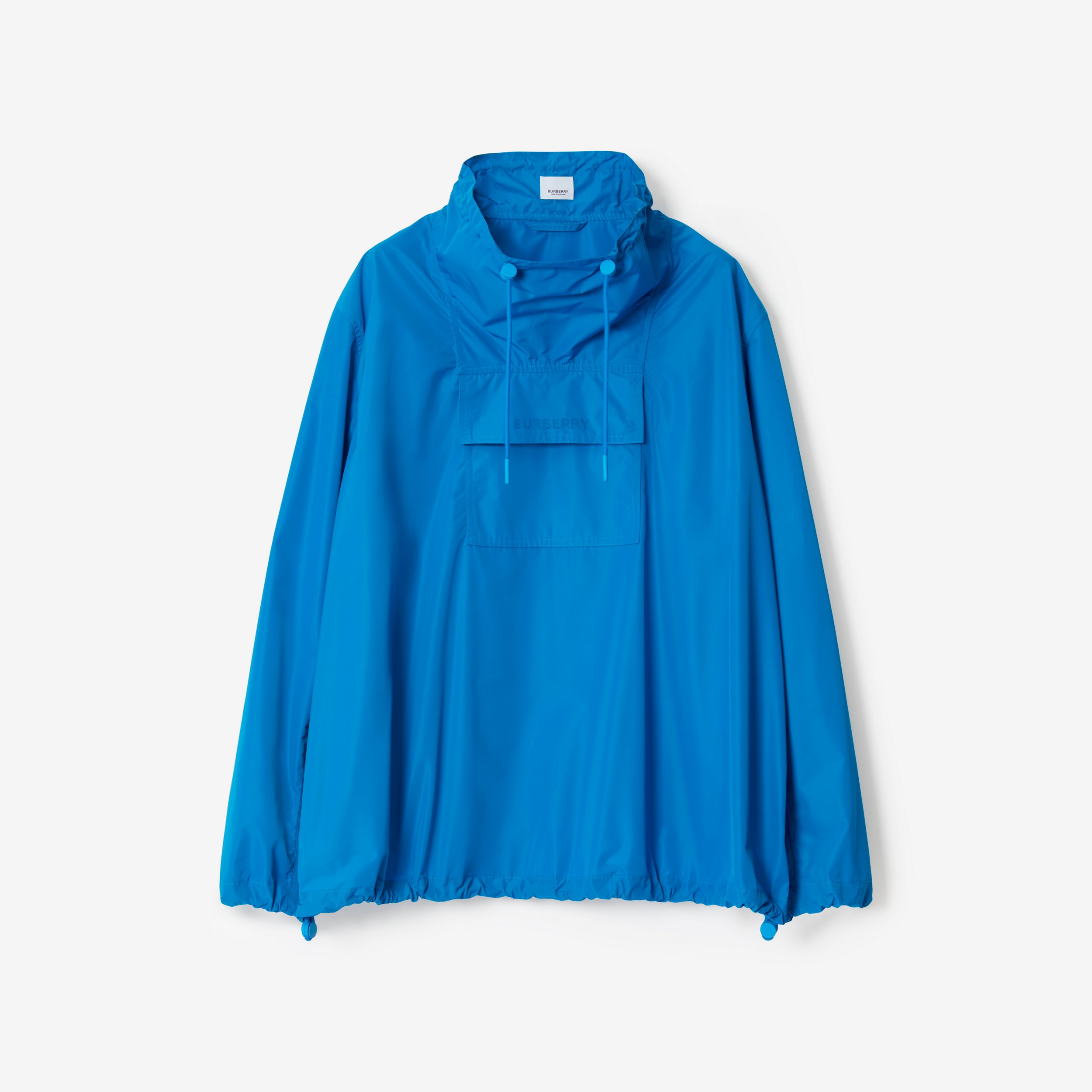 Logo Detail Taffeta Oversized Jacket in Vivid Blue - Women | Burberry® Official - 1