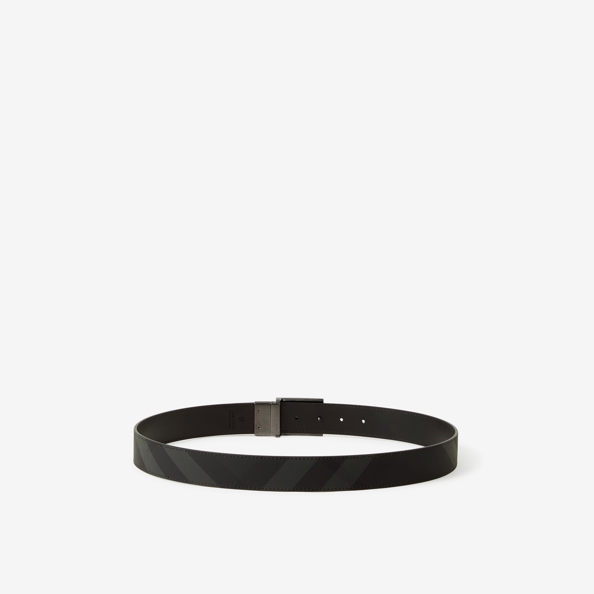 Check Reversible Belt in Charcoal/graphite - Men | Burberry® Official - 2