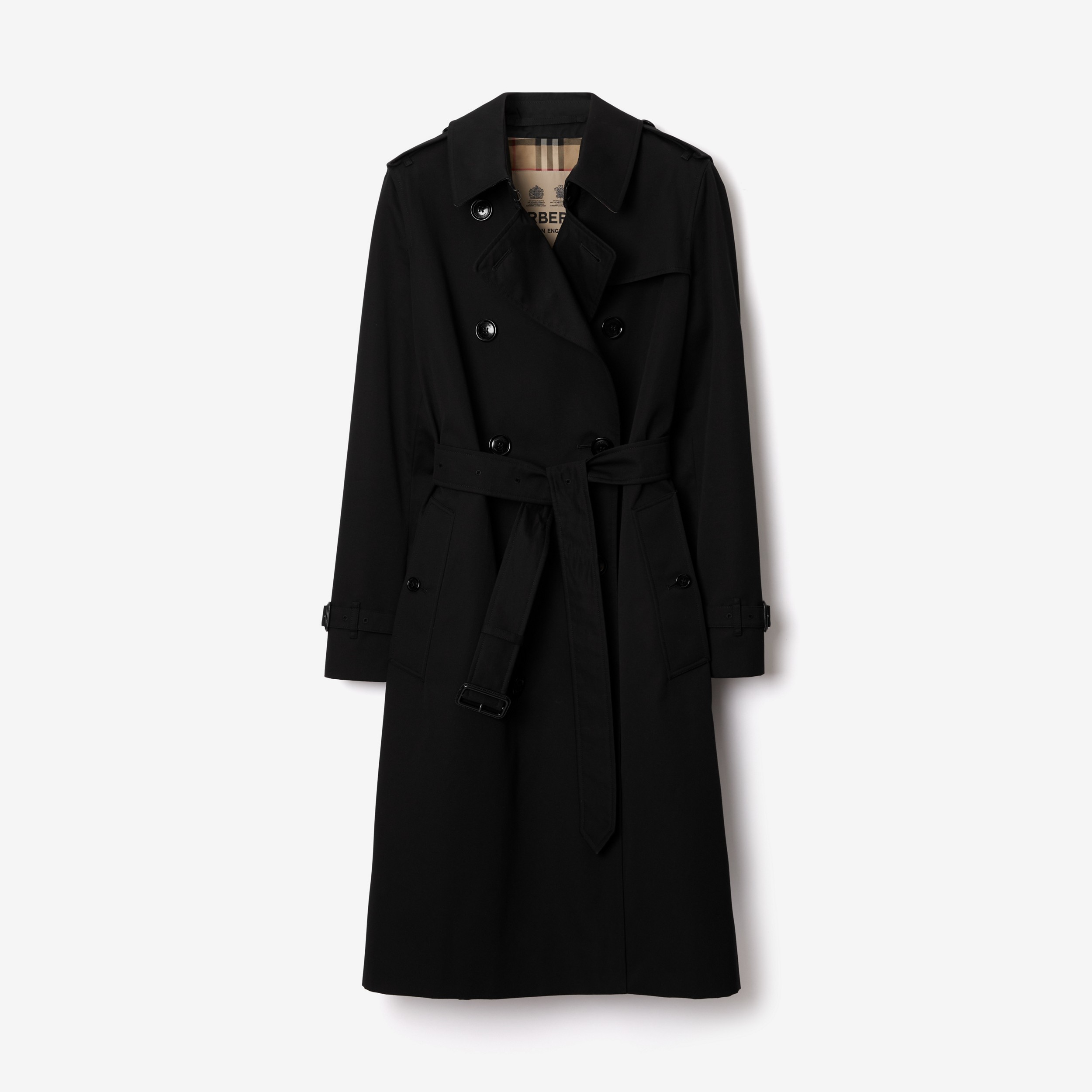 Trench coat Heritage largo de corte Kensington (Negro) - Mujer | Burberry® oficial - 1