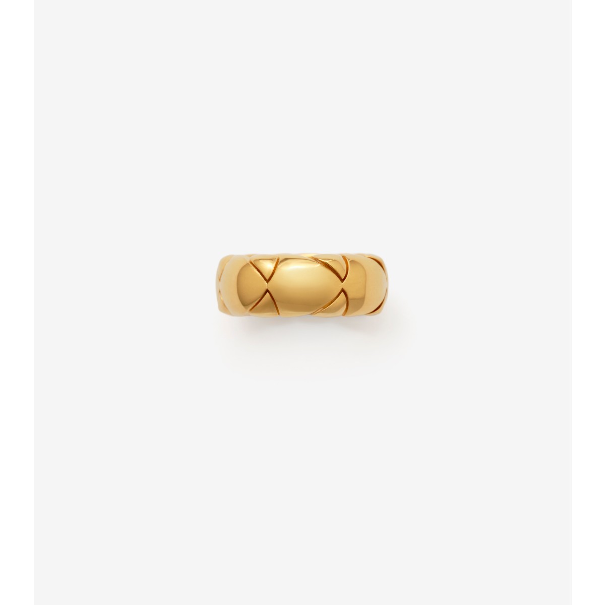 Shop Burberry Shield Segment Ring In Gold