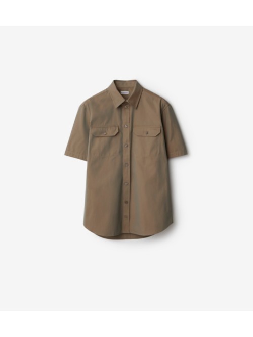 Burberry Cotton Shirt In Gold