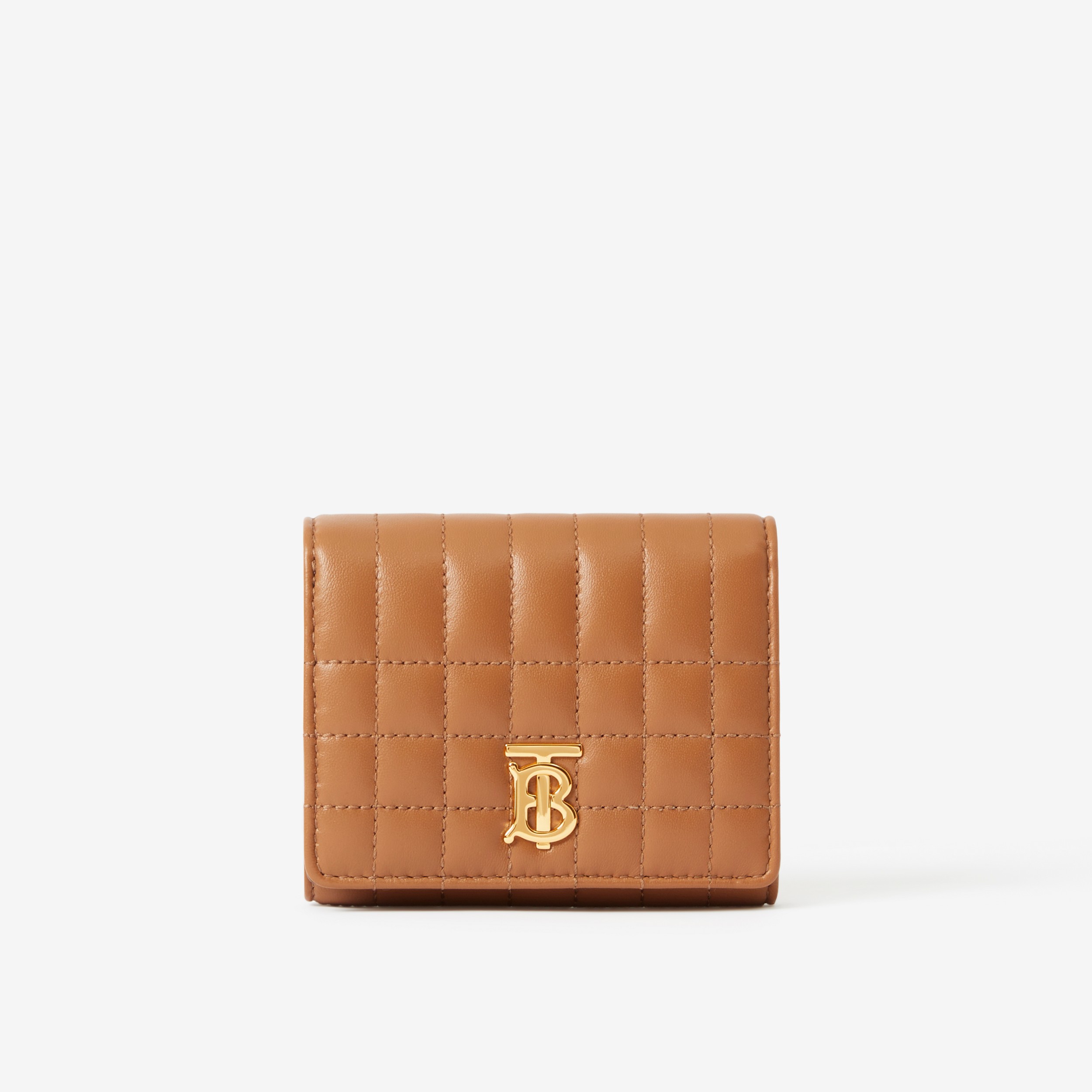 Quilted Leather Small Lola Folding Wallet in Maple Brown - Women | Burberry® Official - 1