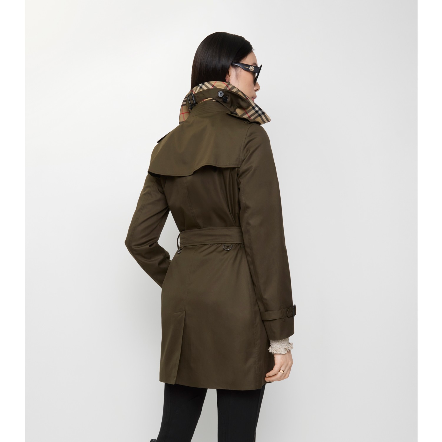 Short Tropical Gabardine Kensington Trench Coat