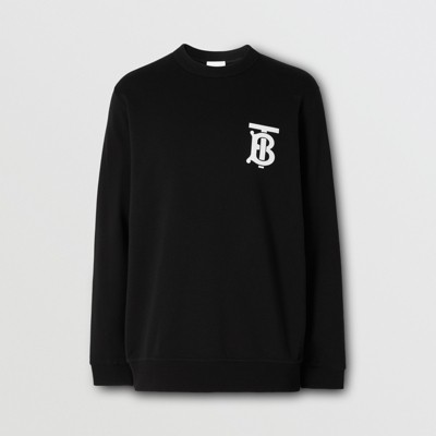 モノグラムモチーフ コットン スウェットシャツ (ブラック) - メンズ | Burberry®公式サイト