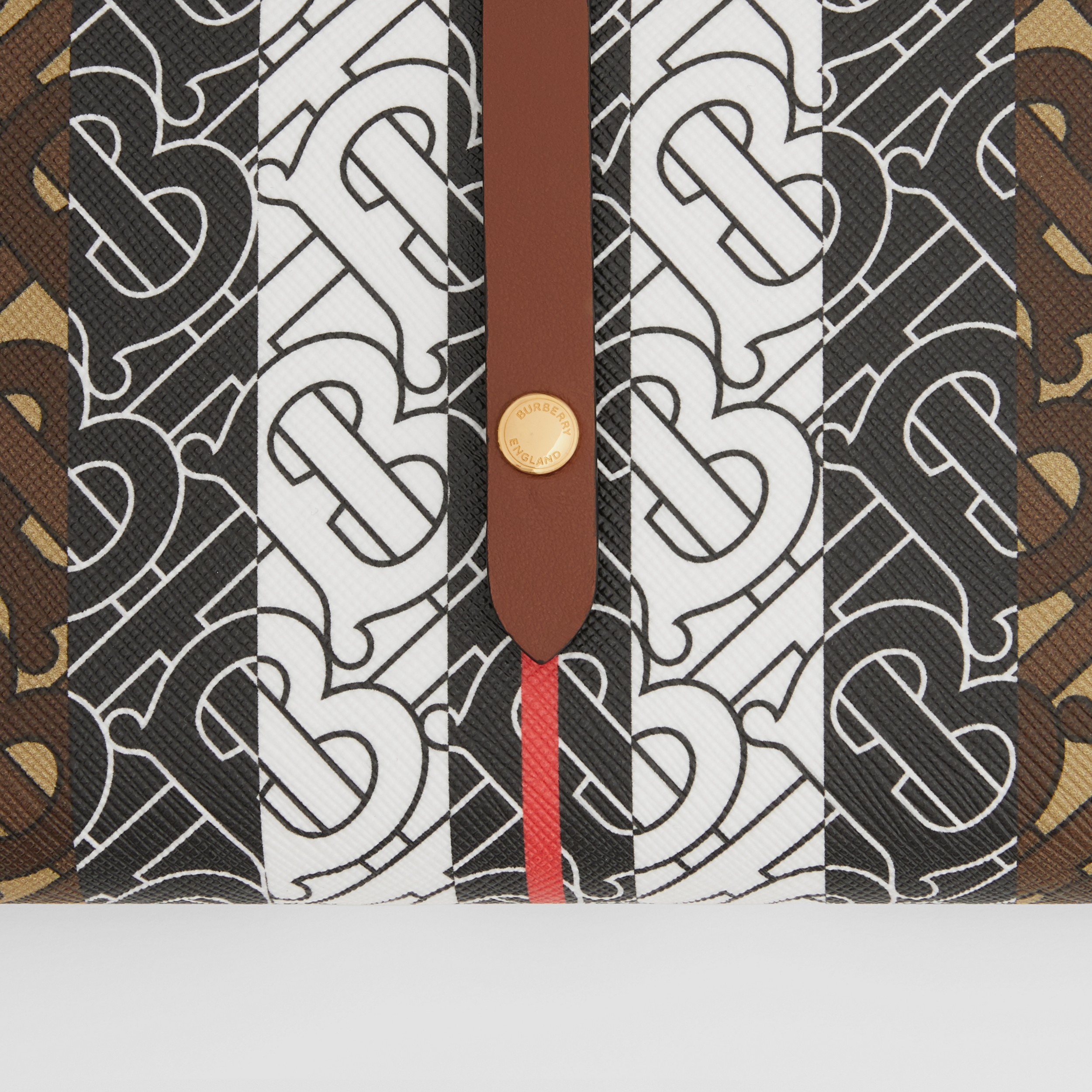 Monogram Stripe E-canvas Folding Wallet in Bridle Brown - Women ...