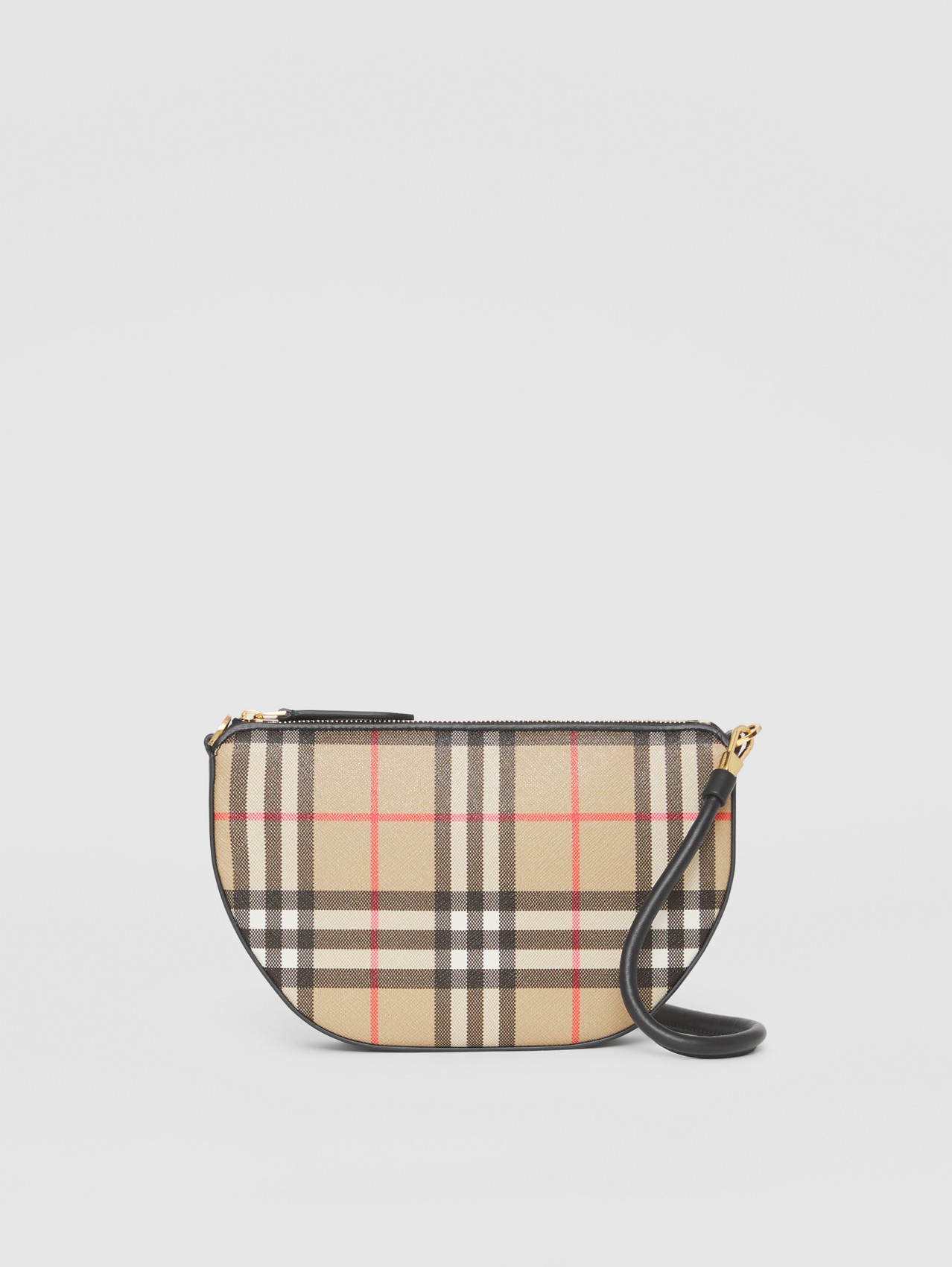 Vintage Check Cotton Olympia Pouch in Archive Beige - Women 
