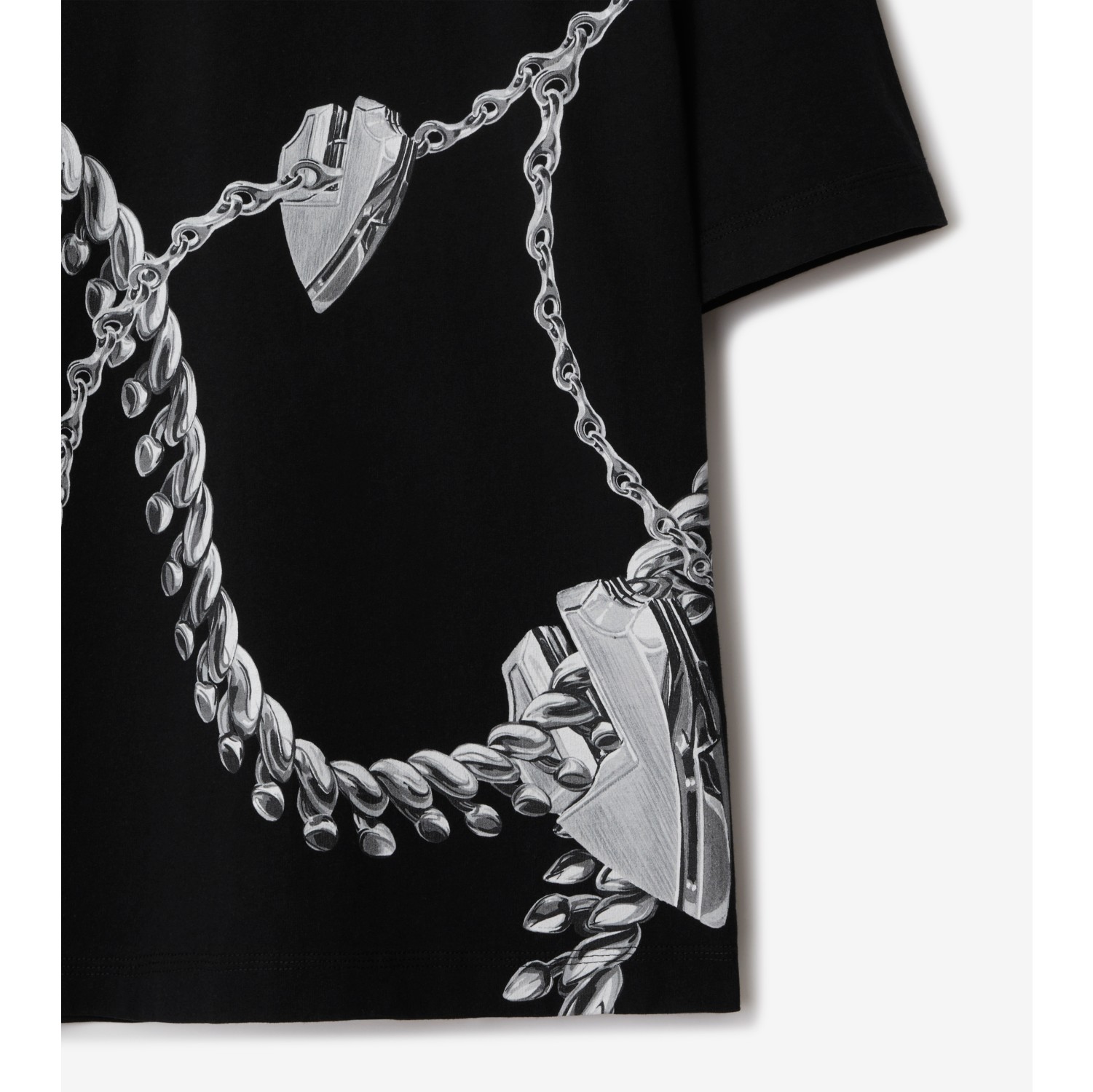 Shield Hardware Cotton T-shirt in Black - Women | Burberry® Official