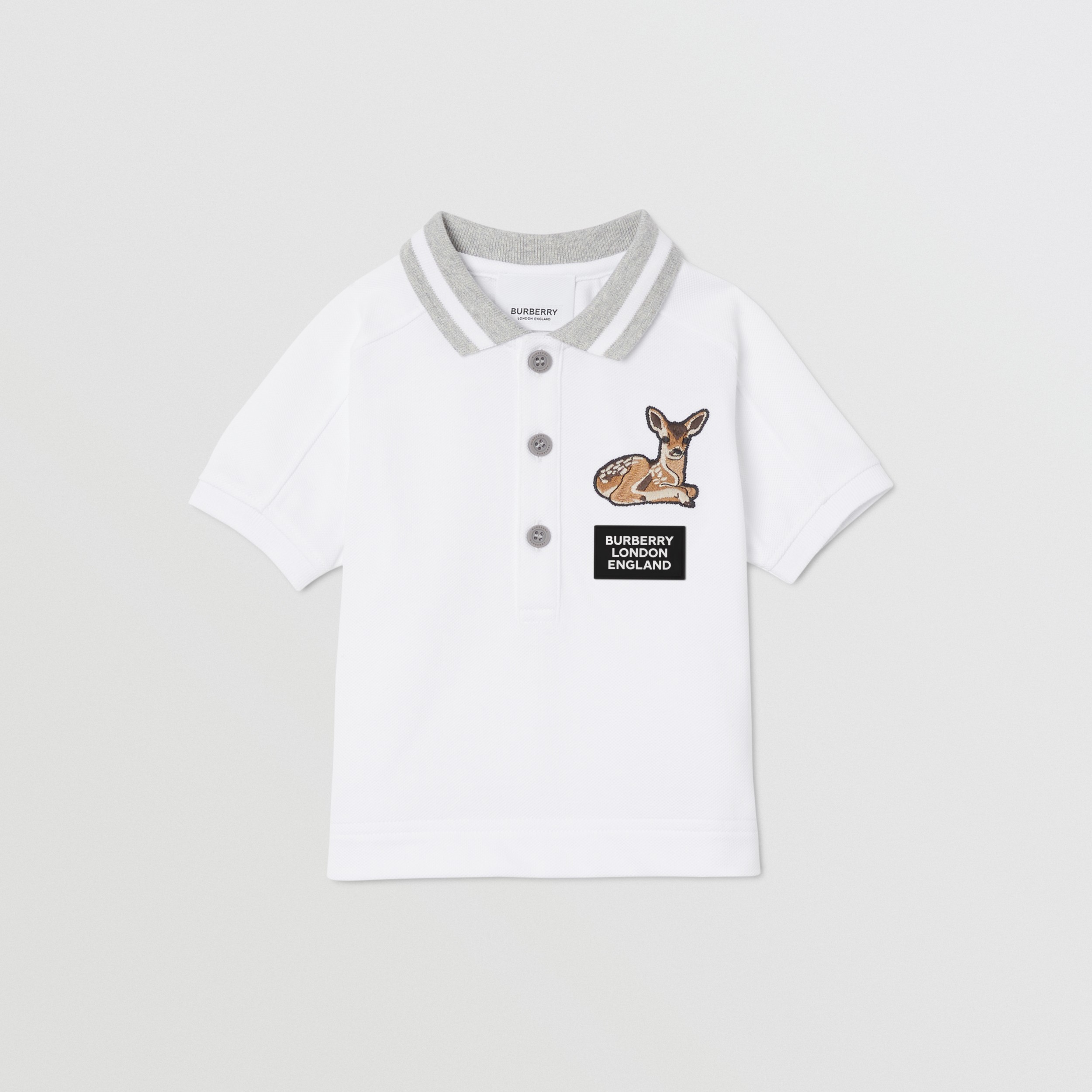 Deer Motif Cotton Polo Shirt - Children | Burberry® Official