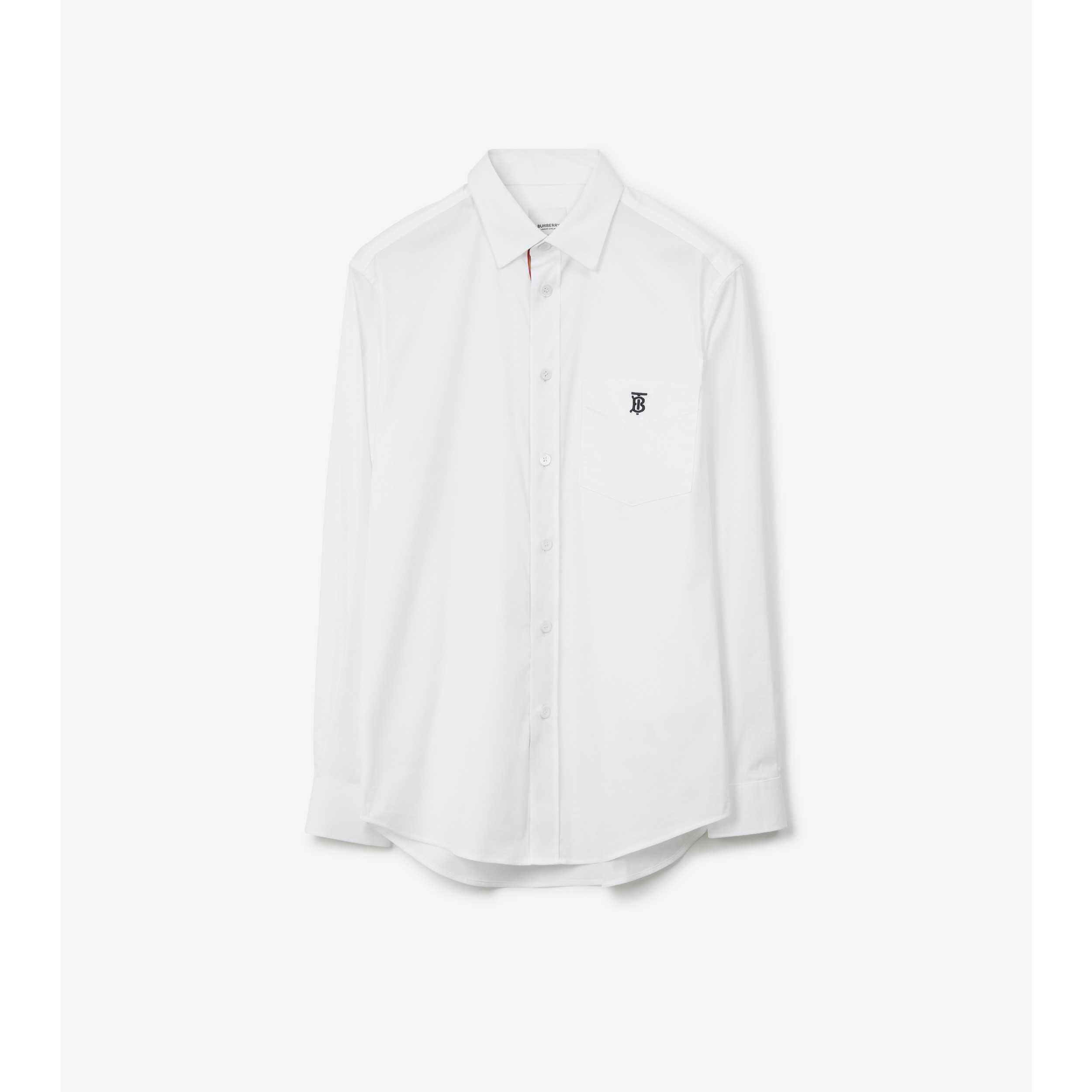 White Monogram Cotton Shirt