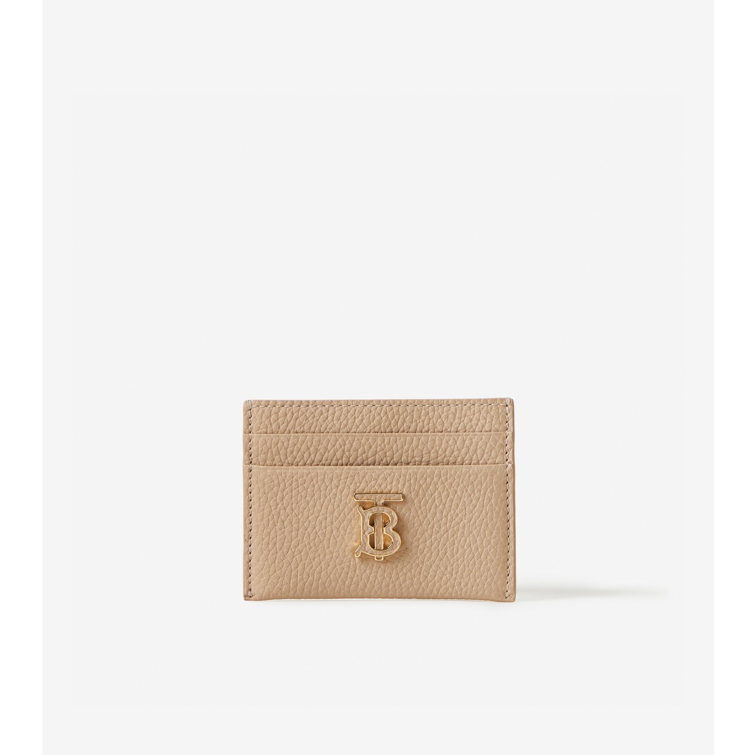 Grainy Leather TB Card Case in Oat Beige - Women | Burberry® Official