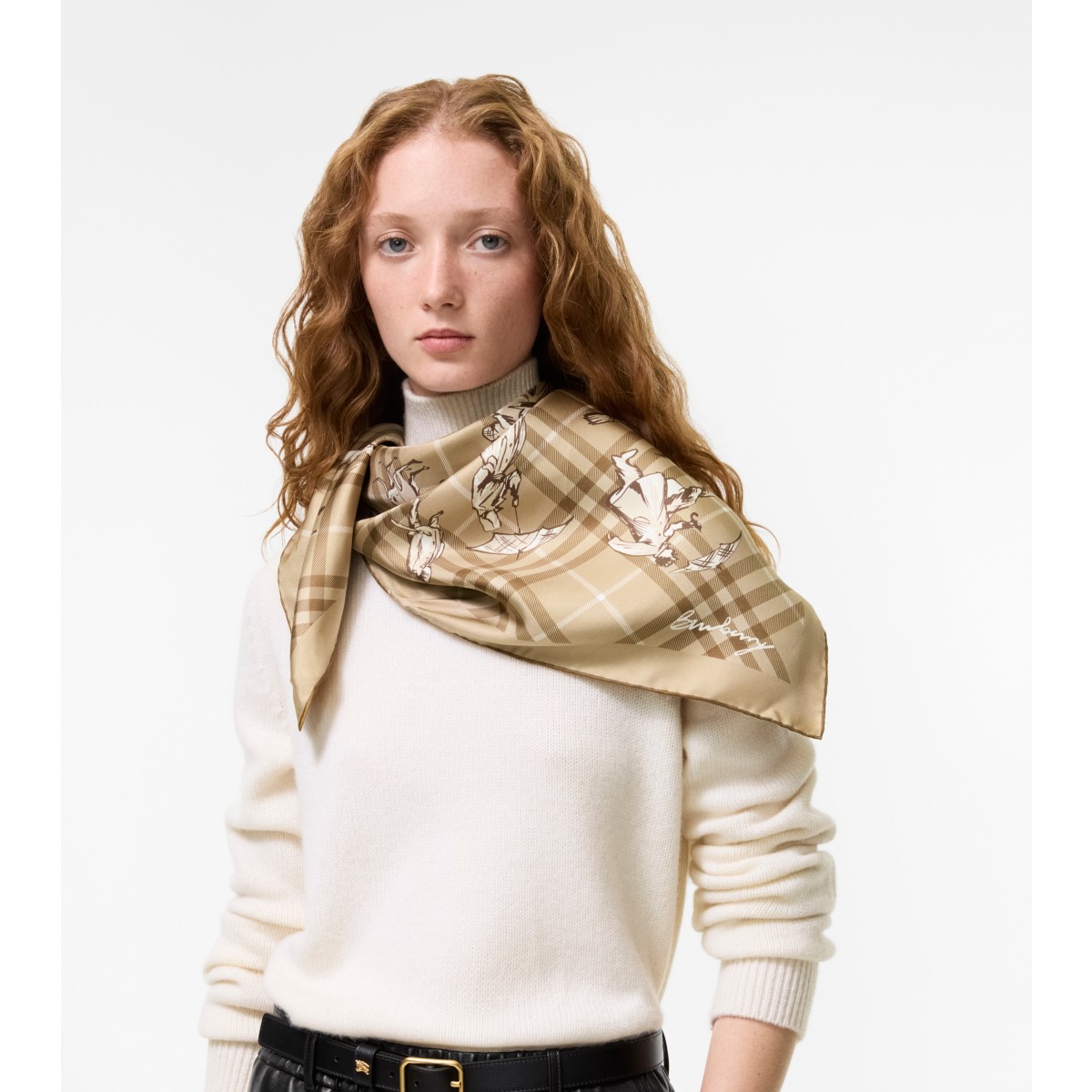  Check Mates Silk Scarf