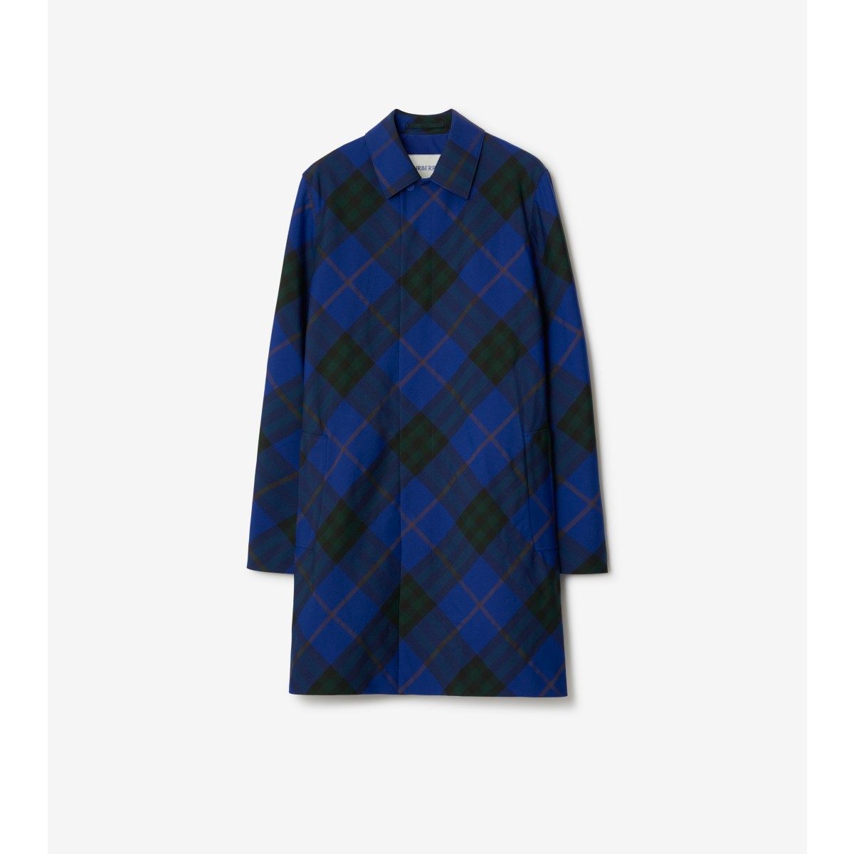 Shop Burberry Mid-length Check Car Coat In Knight