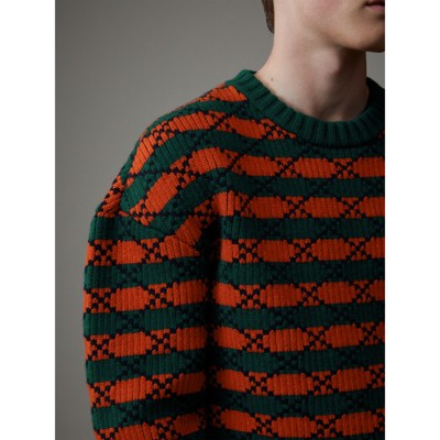 burberry sweater mens orange