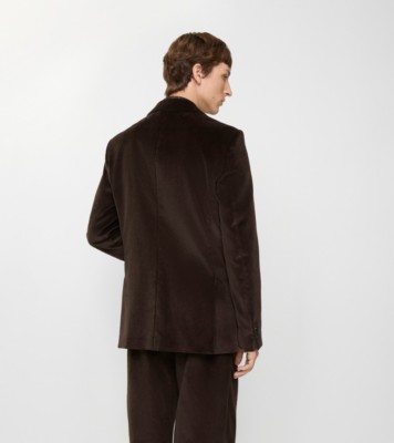 コーデュロイ テーラードジャケット (クローブブラウン) - メンズ