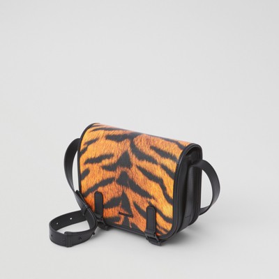 leopard print messenger bolsa