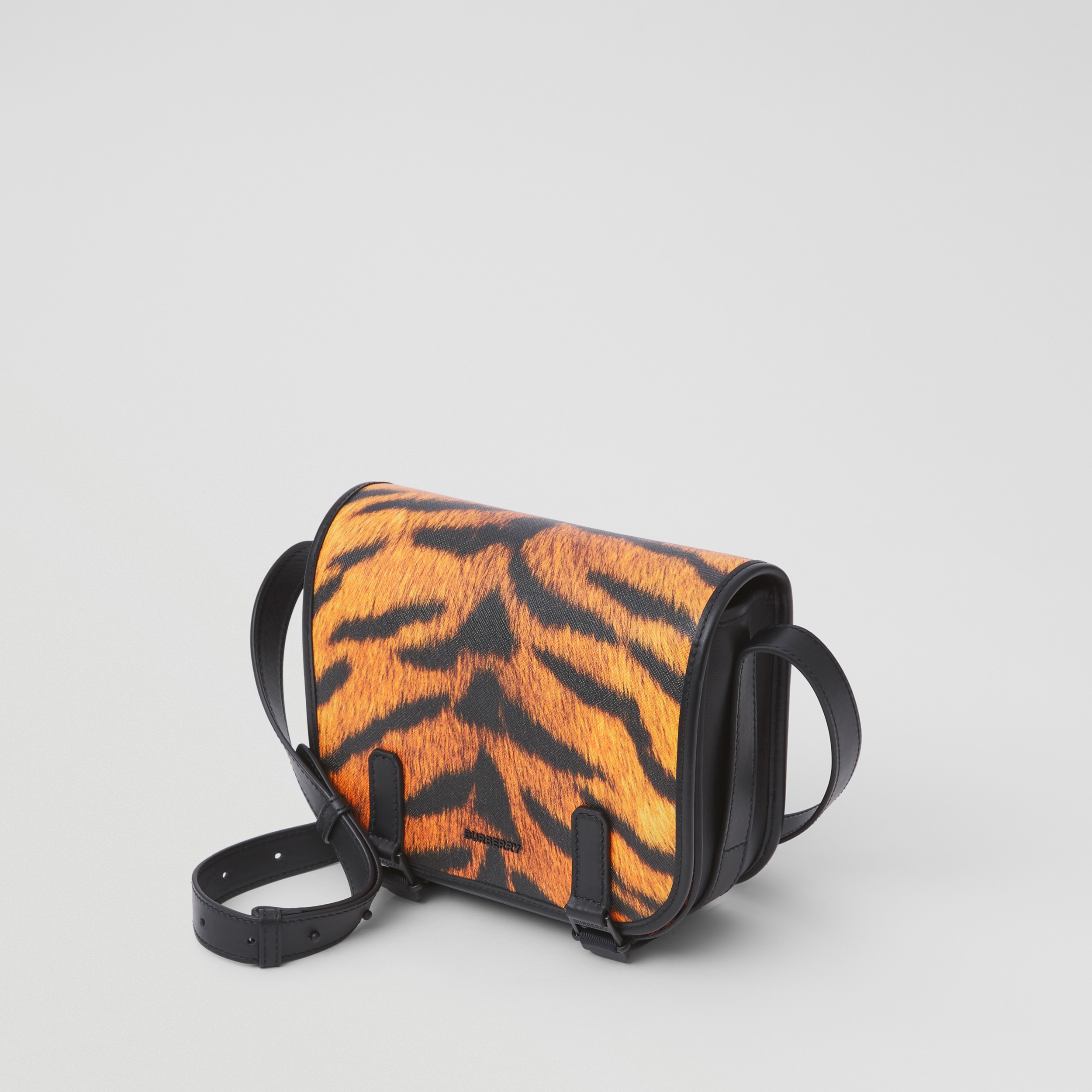 Tiger Print Messenger Bag in Black/orange - Men | Burberry® Official - 4