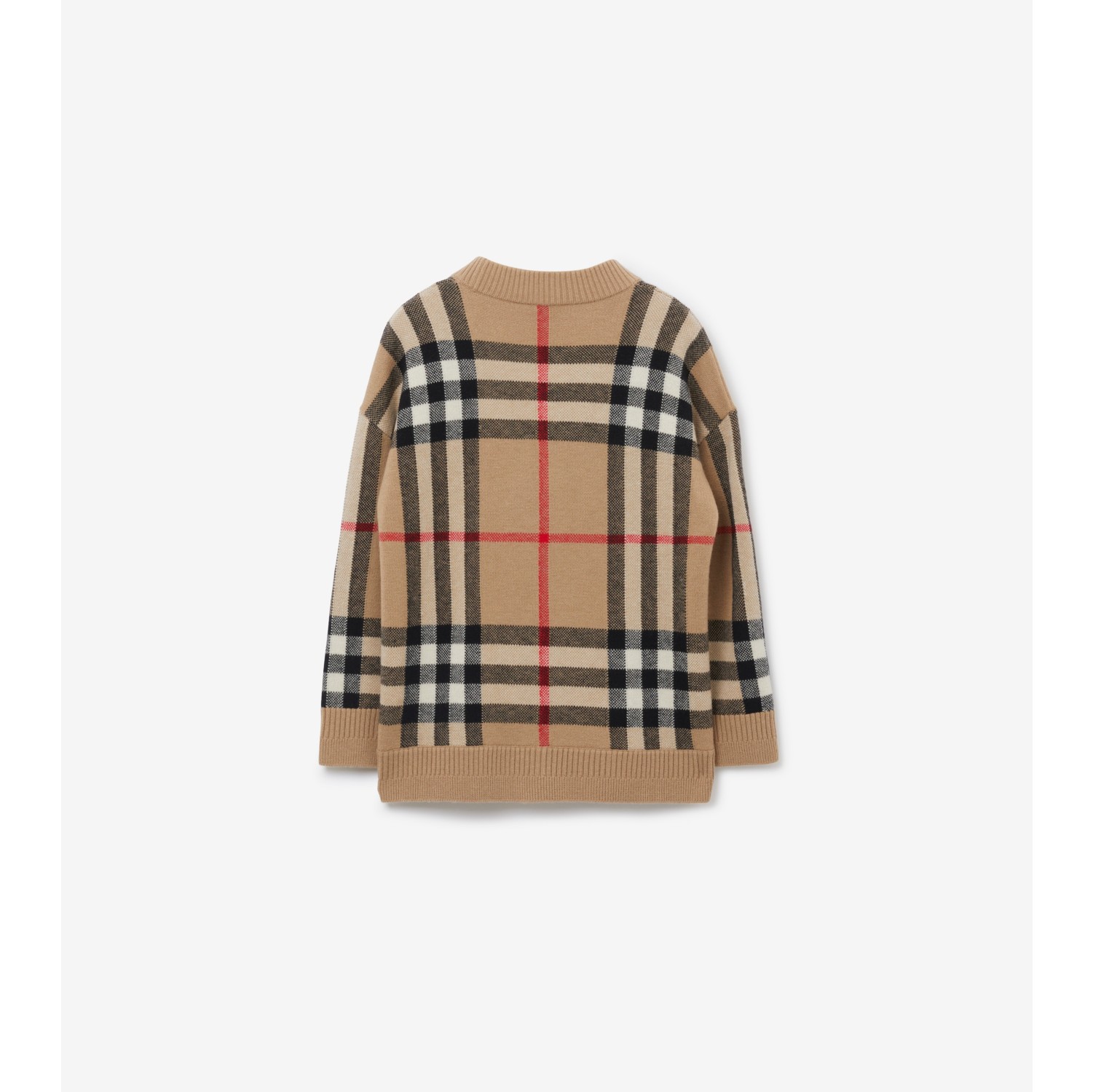 チェック ウールカシミア カーディガン (アーカイブベージュ) | Burberry®公式サイト