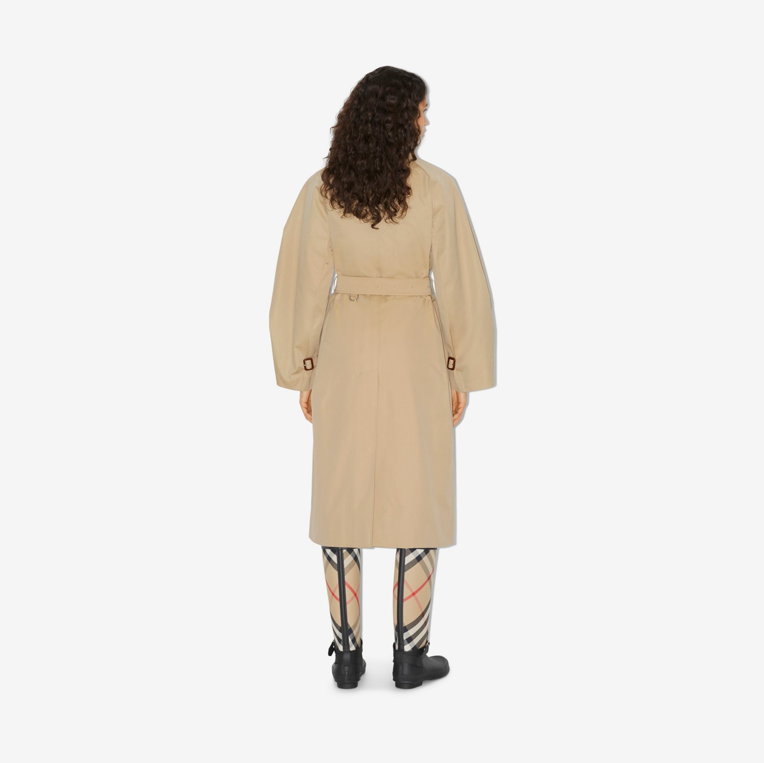 Trench coat de gabardine de algodão (Mel) - Mulheres | Burberry® oficial