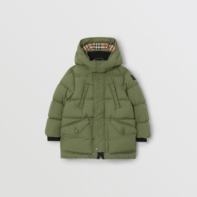 burberry green puffer coat