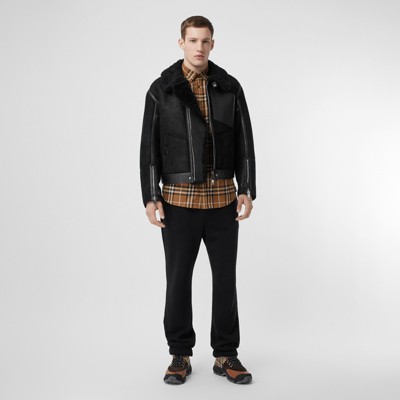 burberry leather jacket mens