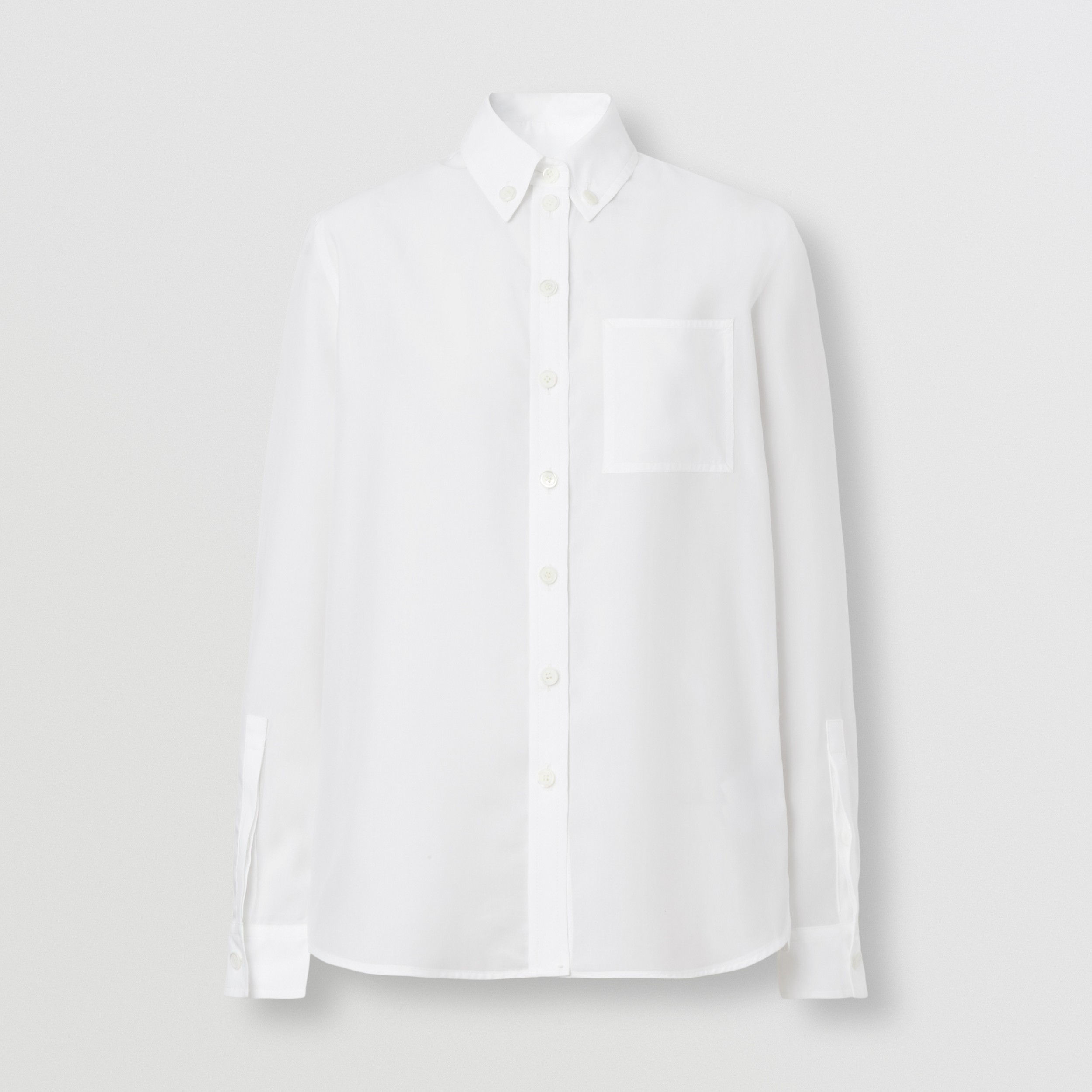 Camisa com estampa geográfica (Branco) - Mulheres | Burberry® oficial - 4