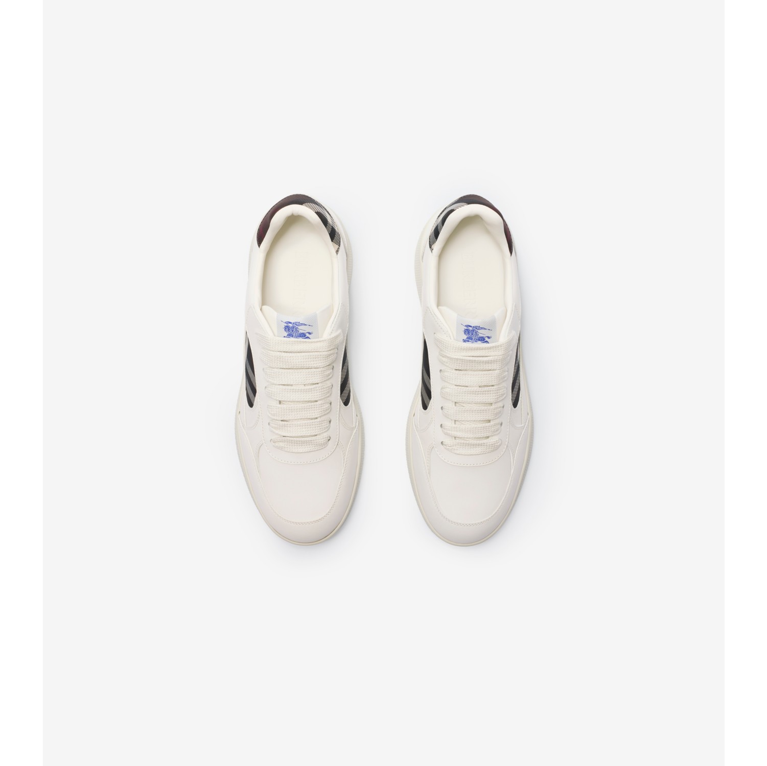Sneaker „Terrace“ aus Leder mit Check