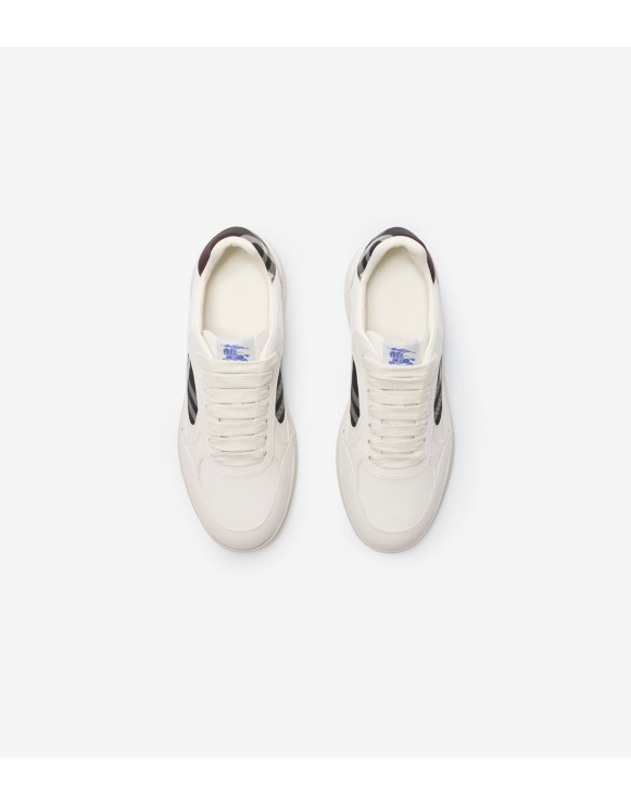 Leather and Check Terrace Sneakers​