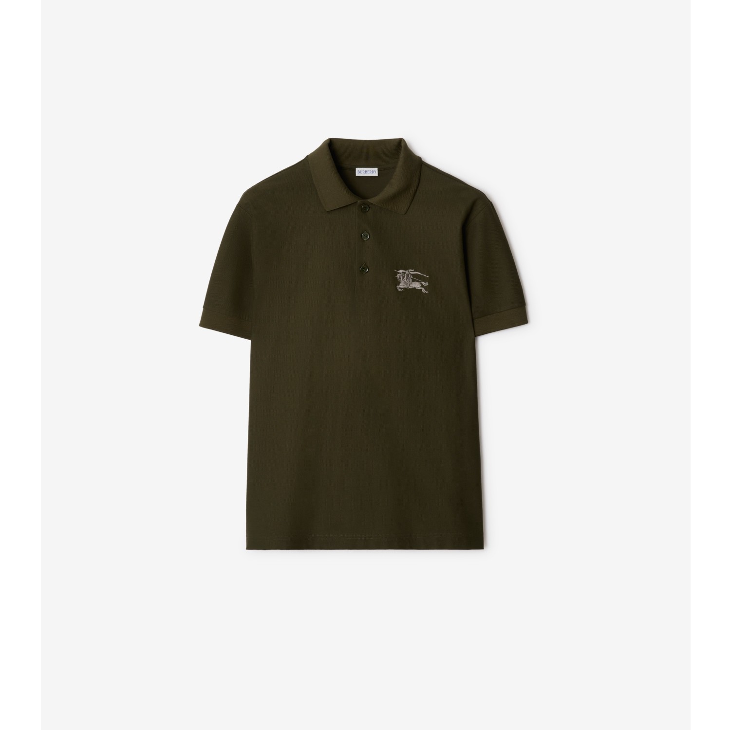 Metallic EKD Cotton Polo Shirt in Marsh green - Men | Burberry® Official