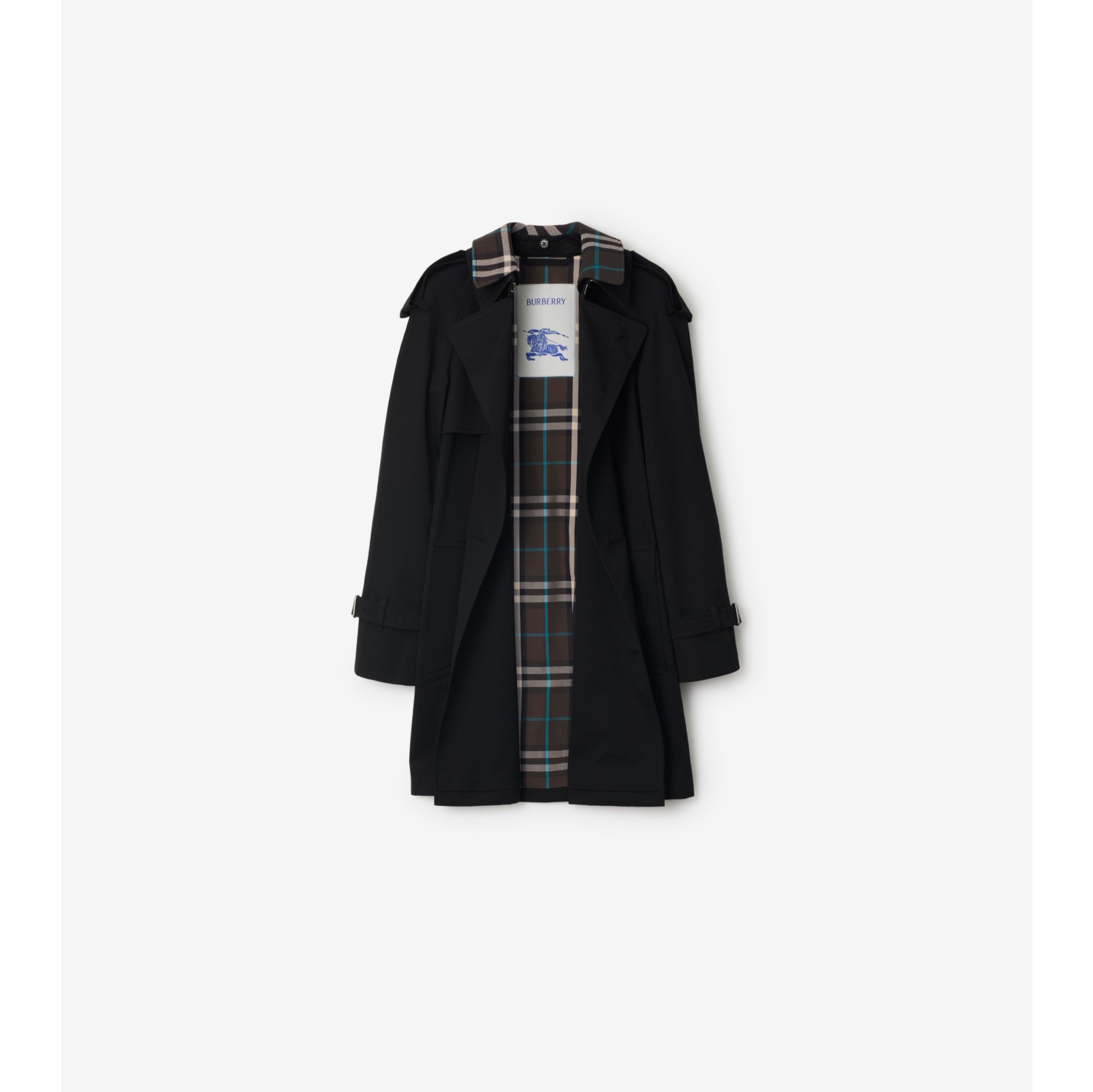 Short Gabardine Trench Coat