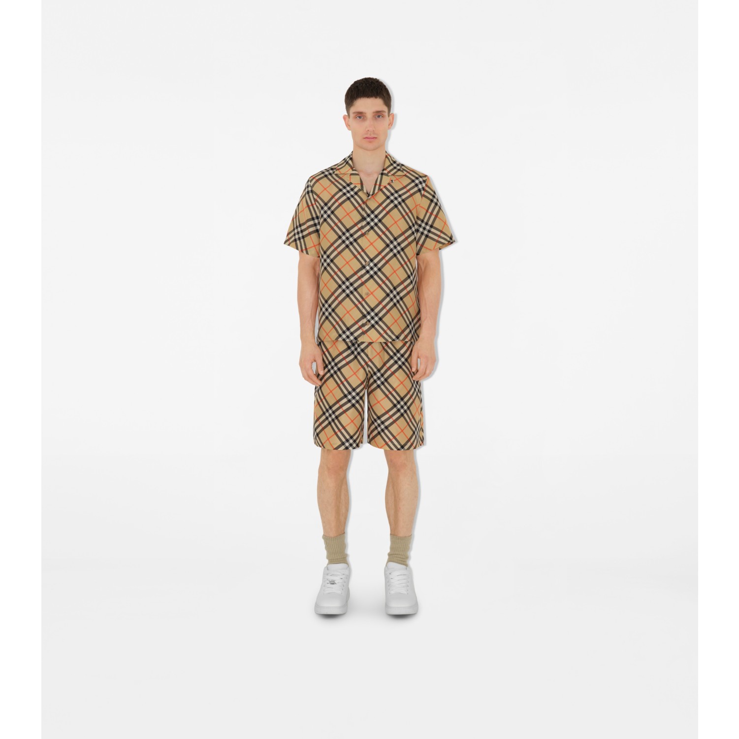 Oversized Check Silk Shirt