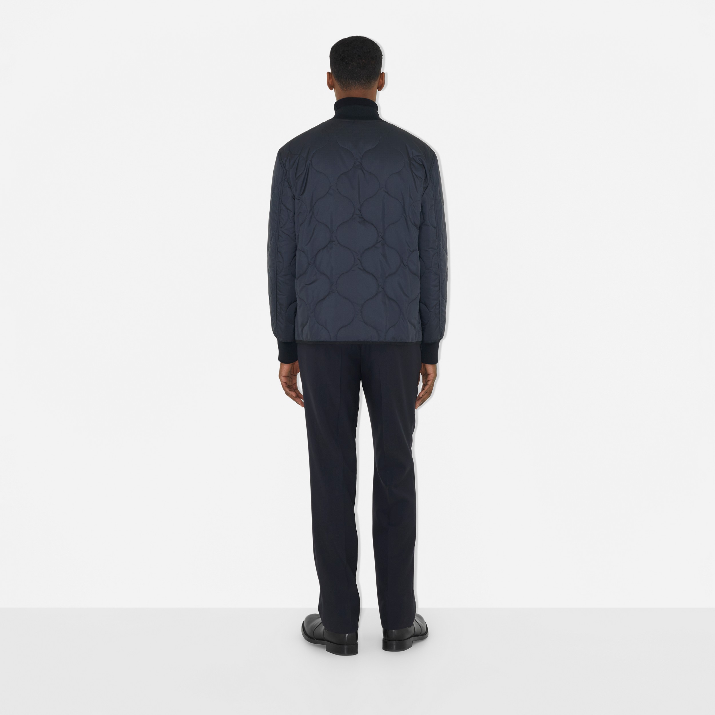 EKD Appliqué Quilted Bomber Jacket in Smoked Navy - Men | Burberry® Official - 4