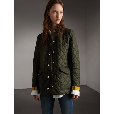 burberry diamond quilted jacket womens