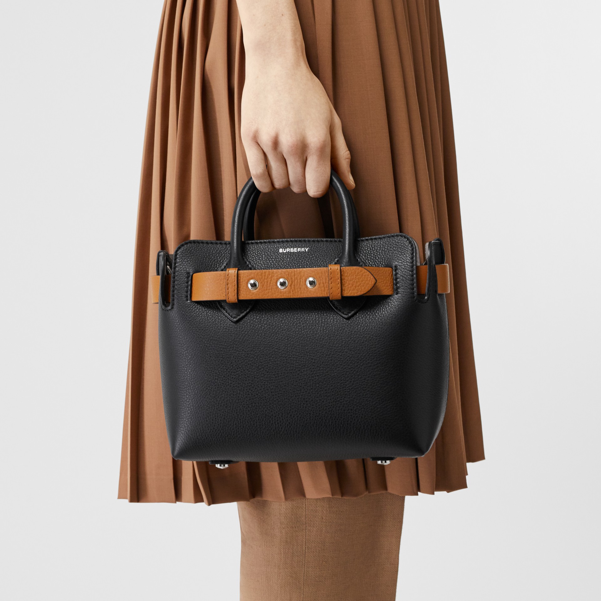 The Mini Leather Triple Stud Belt Bag in Black - Women | Burberry Hong Kong S.A.R