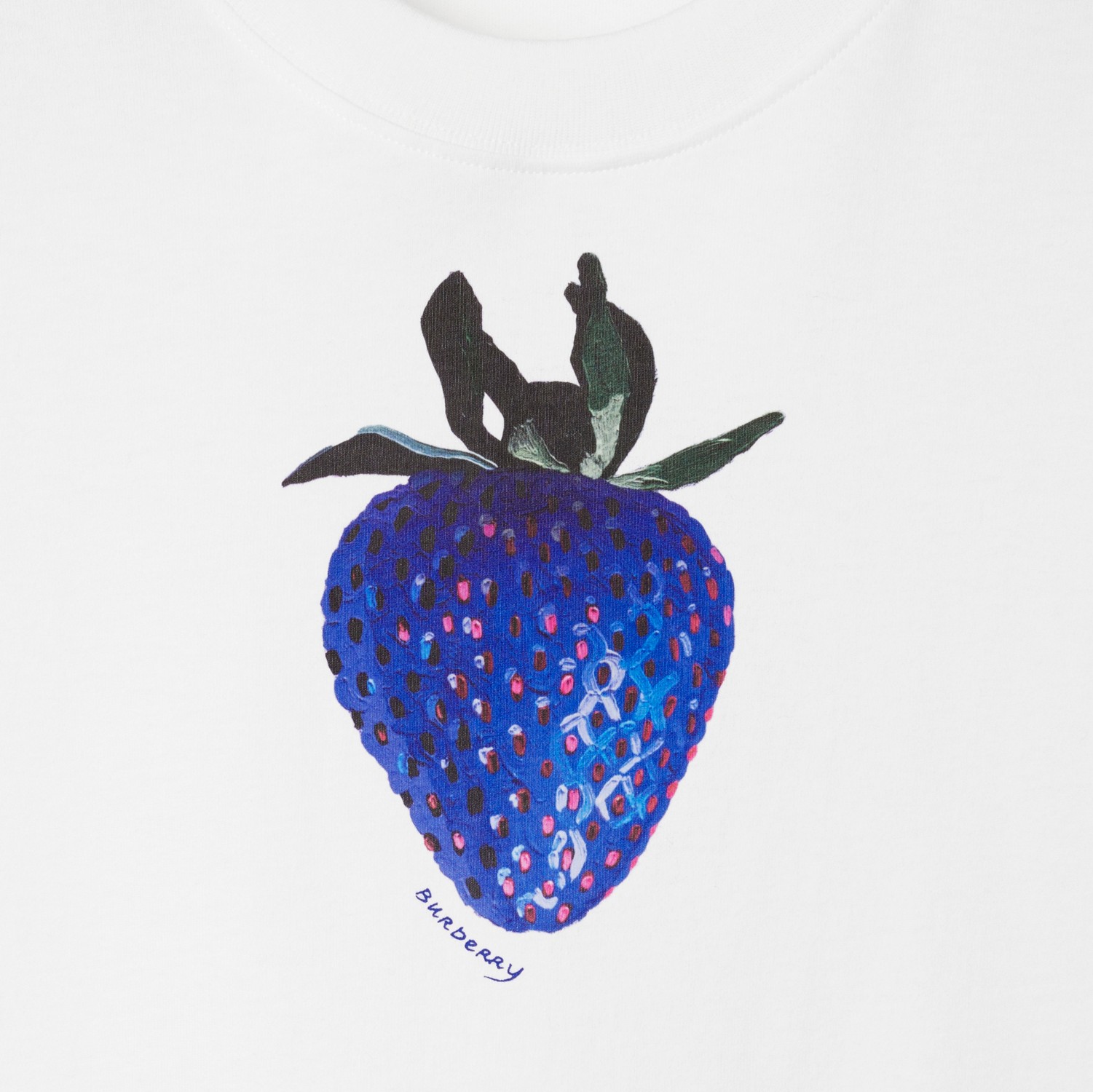 Baumwoll-T-Shirt mit Erdbeermotiv