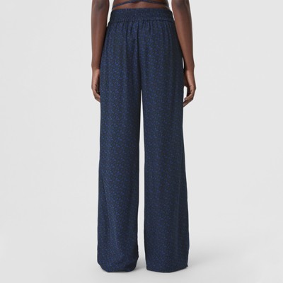 royal blue wide leg trousers