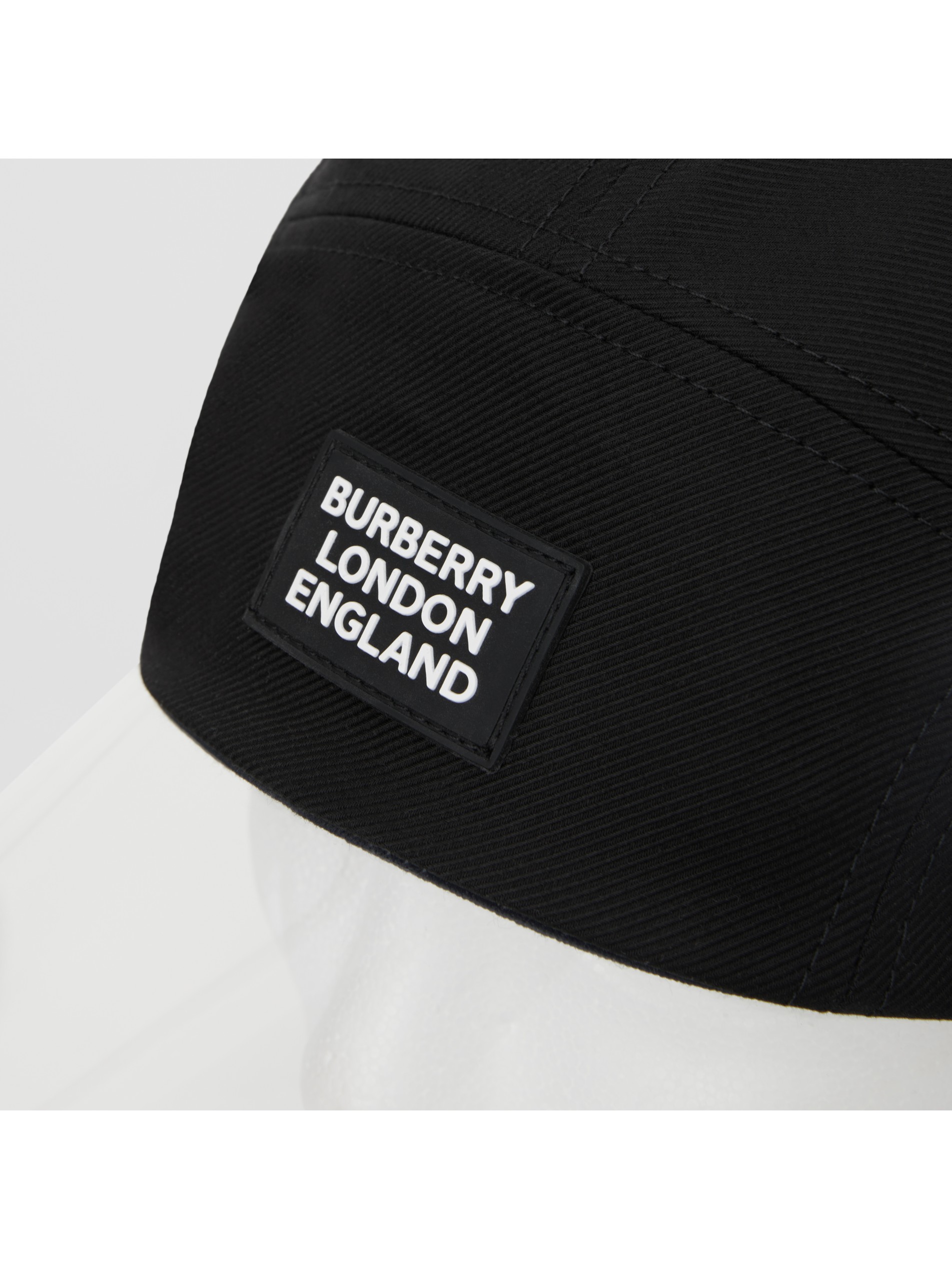 徽标嵌花棉质斜纹软帽 (黑色) | Burberry 博柏利