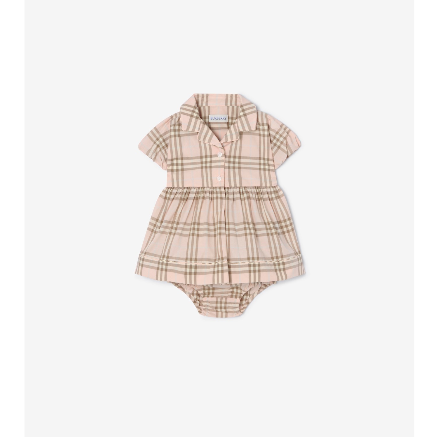 Check Cotton Dress with Bloomers