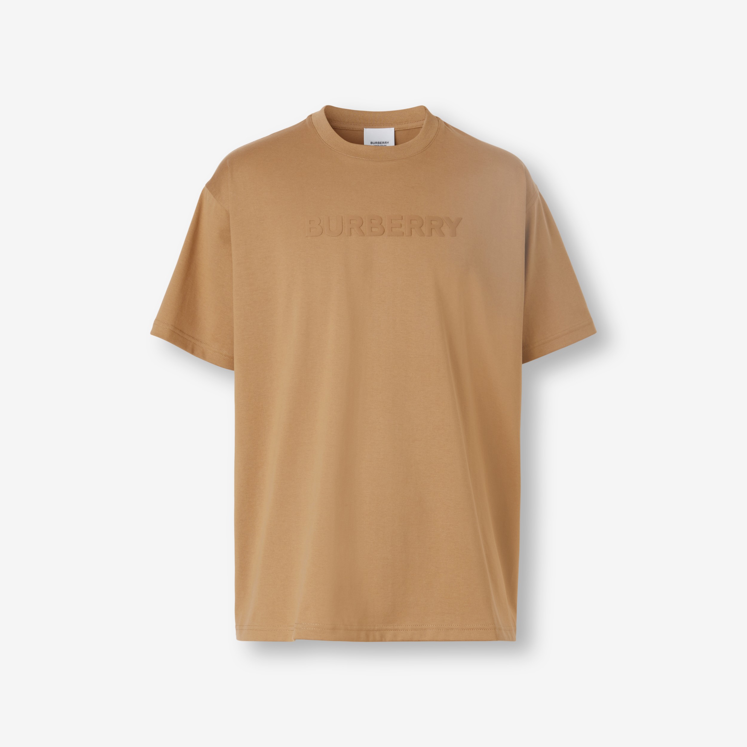 Logo Print Cotton T-shirt in Camel - Men | Burberry® Official