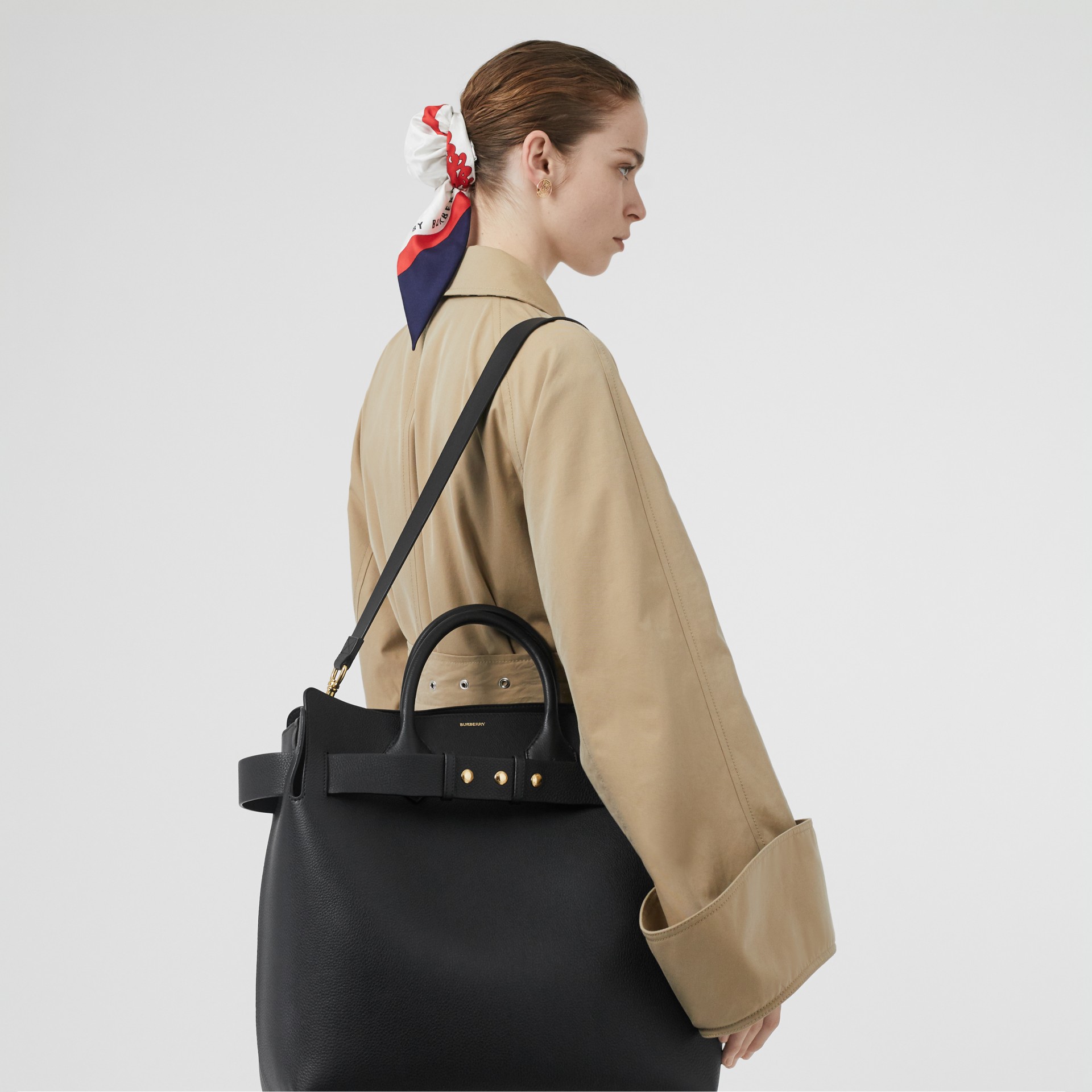 The Large Leather Triple Stud Belt Bag in Black - Women | Burberry ...