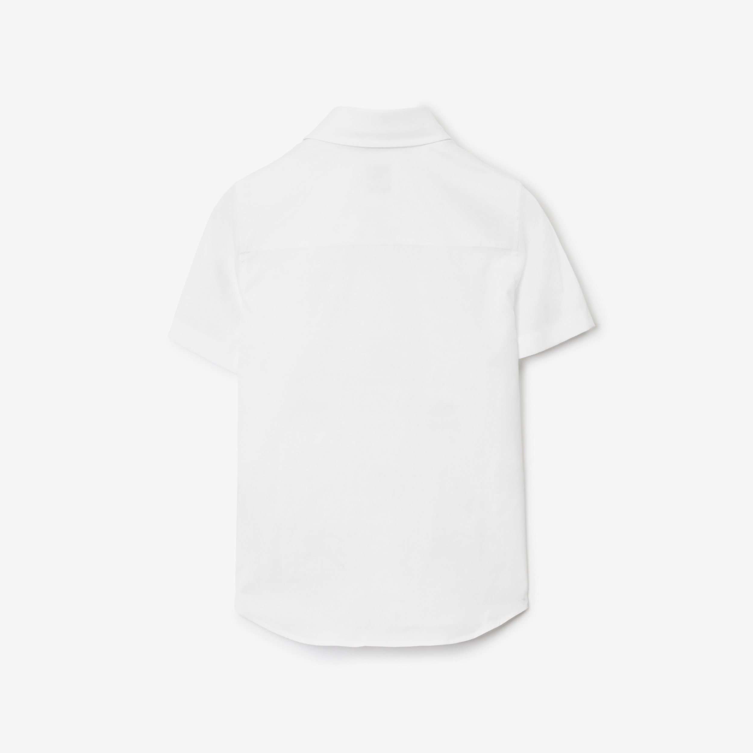 Camisa de algodão stretch com estampa EKD (Branco) | Burberry® oficial - 3