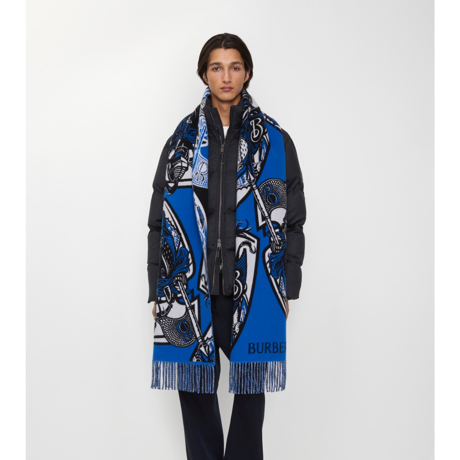 Charging Knight Wool Cashmere Scarf