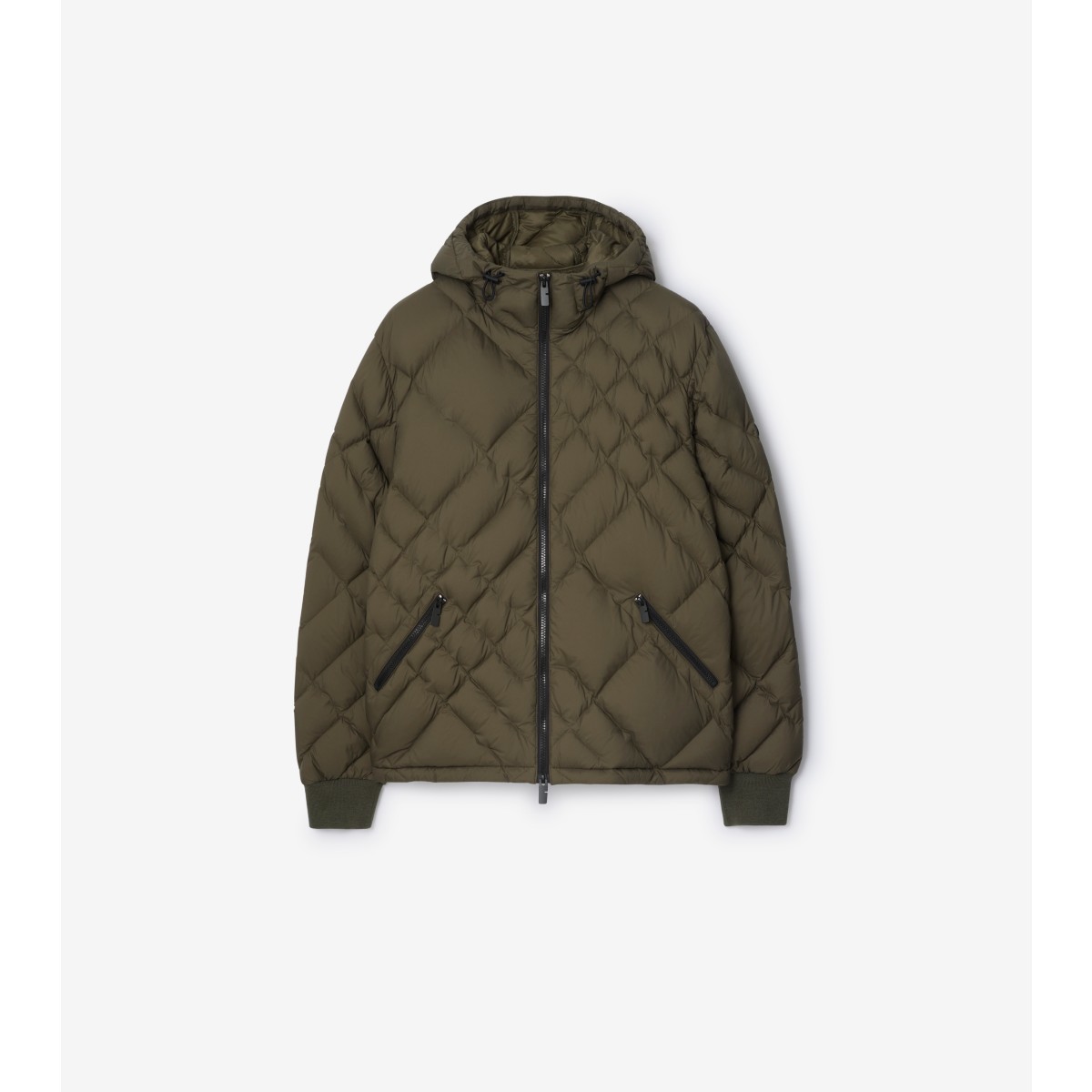  Check -stitch Nylon Doversgreen Puffer Jacket