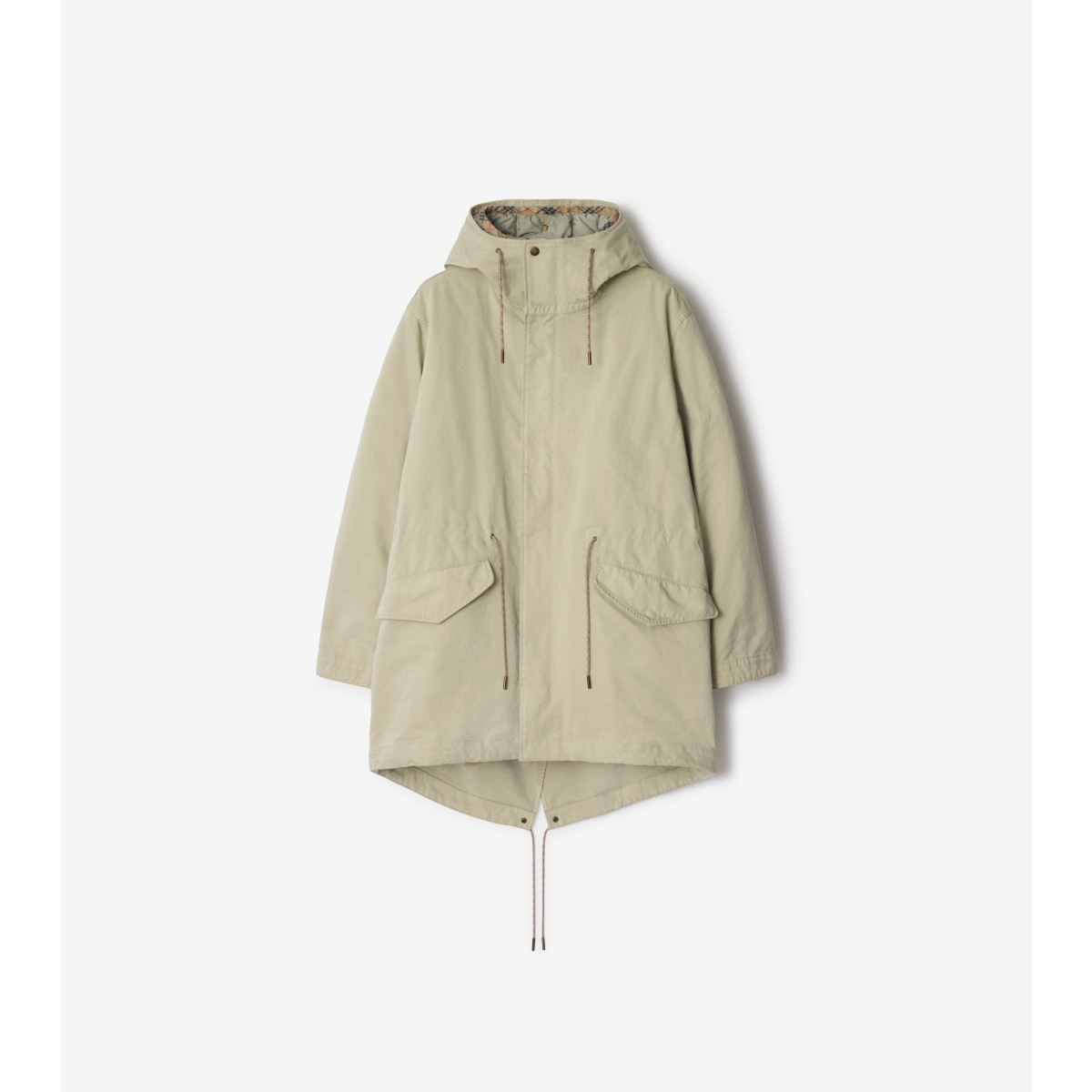  Check Detachable Warmer Nylon Blend Parka