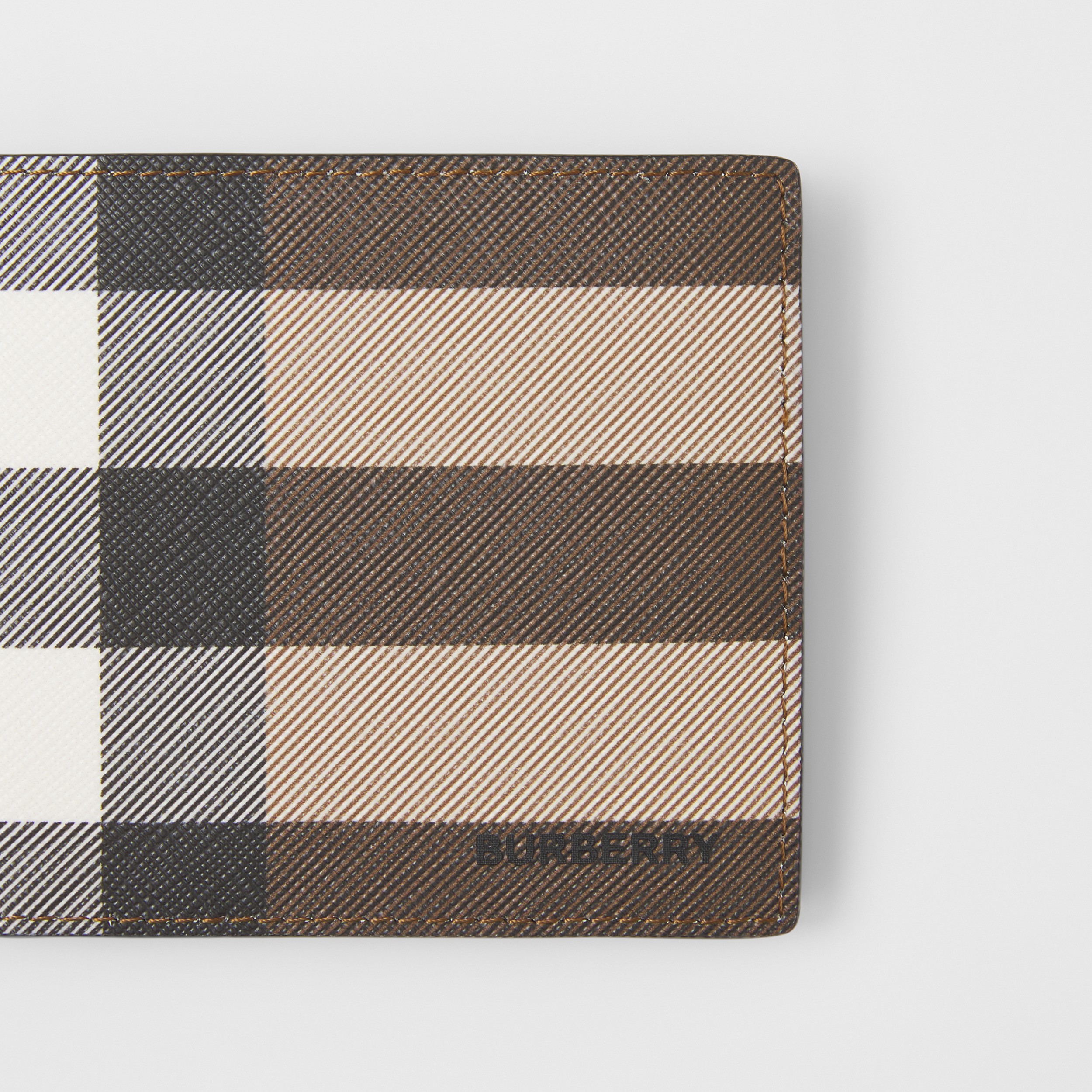 Exaggerated Check Bifold Coin Wallet in Dark Birch Brown - Men | Burberry® Official - 3