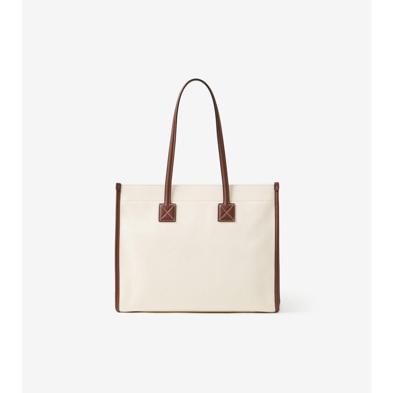 Burberry Small Leather-trimmed Printed Canvas Tote - Women - Neutral Tote Bags