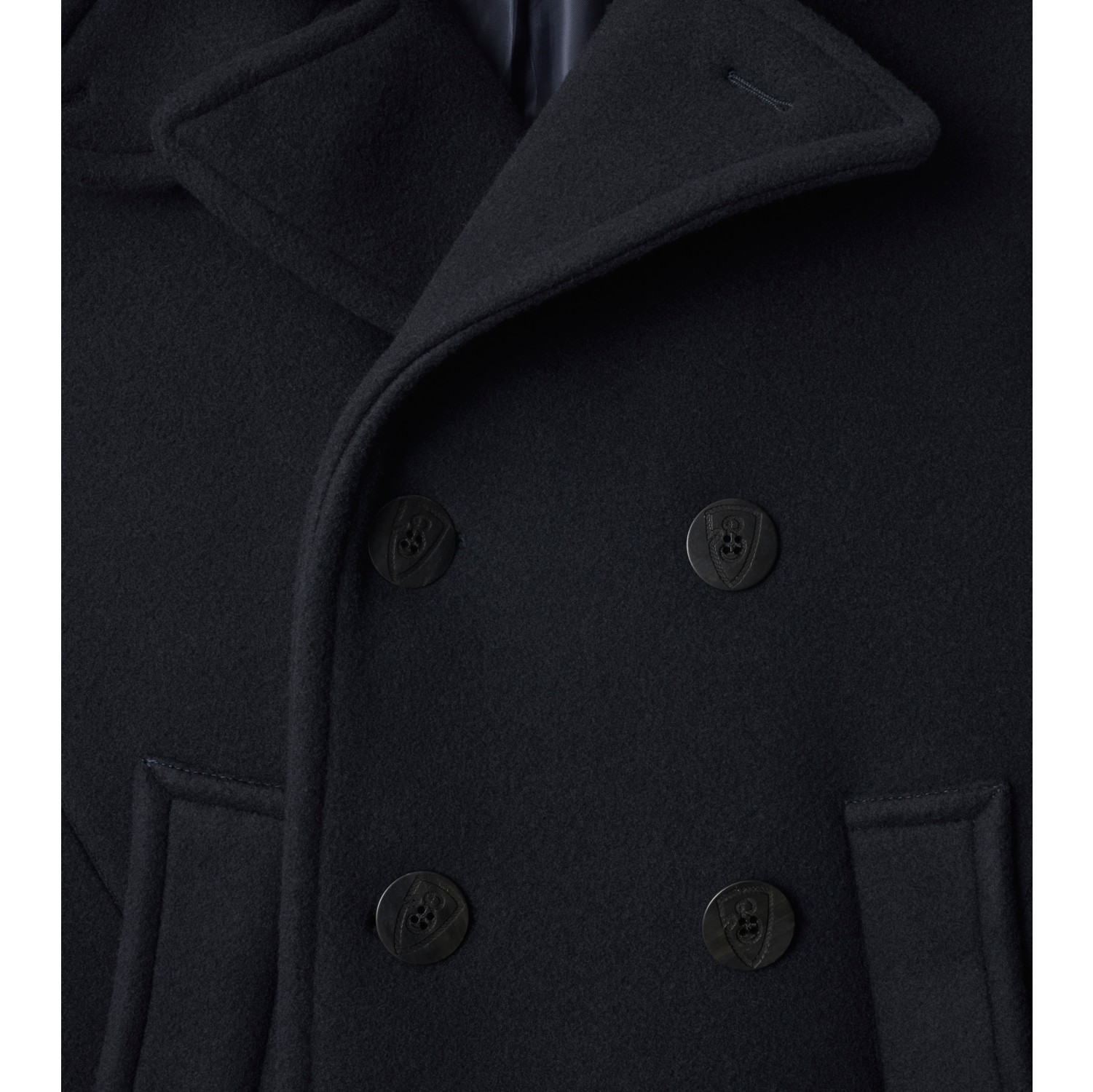 Pea coat de lã