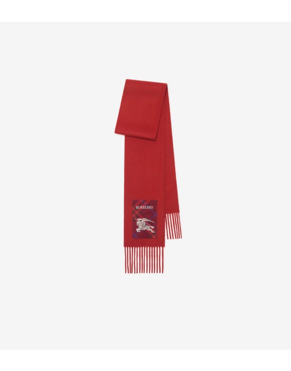 Kaschmirschal mit Check-Label